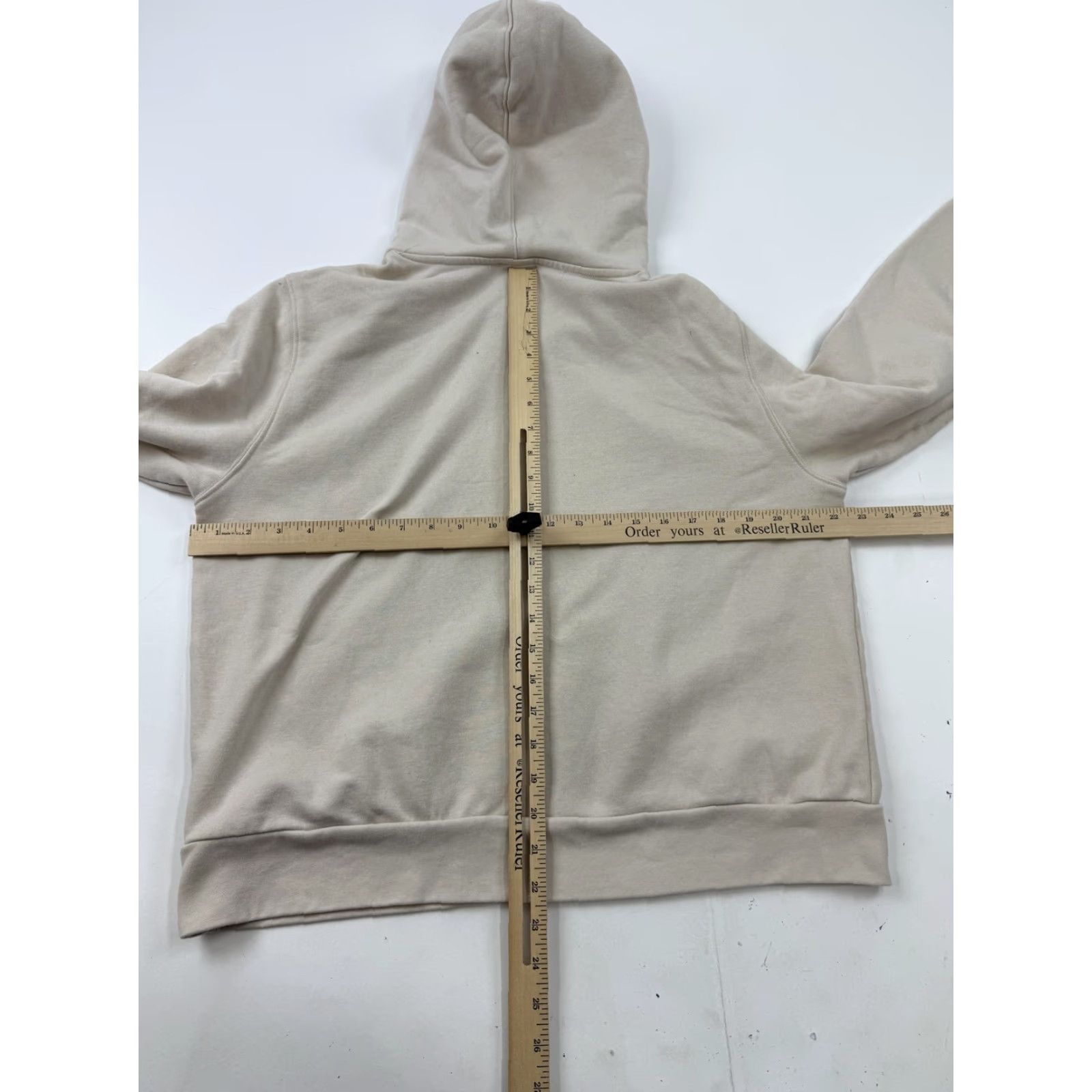H&M H&M Hoodie Womens Large Beige Fleece Pullover Sweatshirt Basics Solid Casual Size L / US 10 / IT 46 - 7 Thumbnail