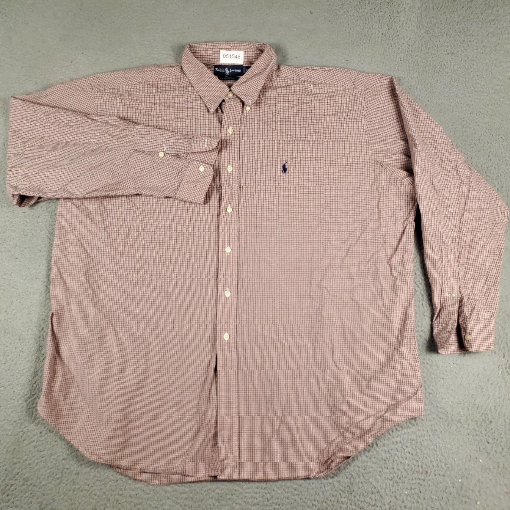 Ralph Lauren Ralph Lauren Button-Up Shirt Mens 2XL Orange Plaid Long Sleeve Casual Preppy Size US XXL / EU 58 / 5 - 3 Thumbnail
