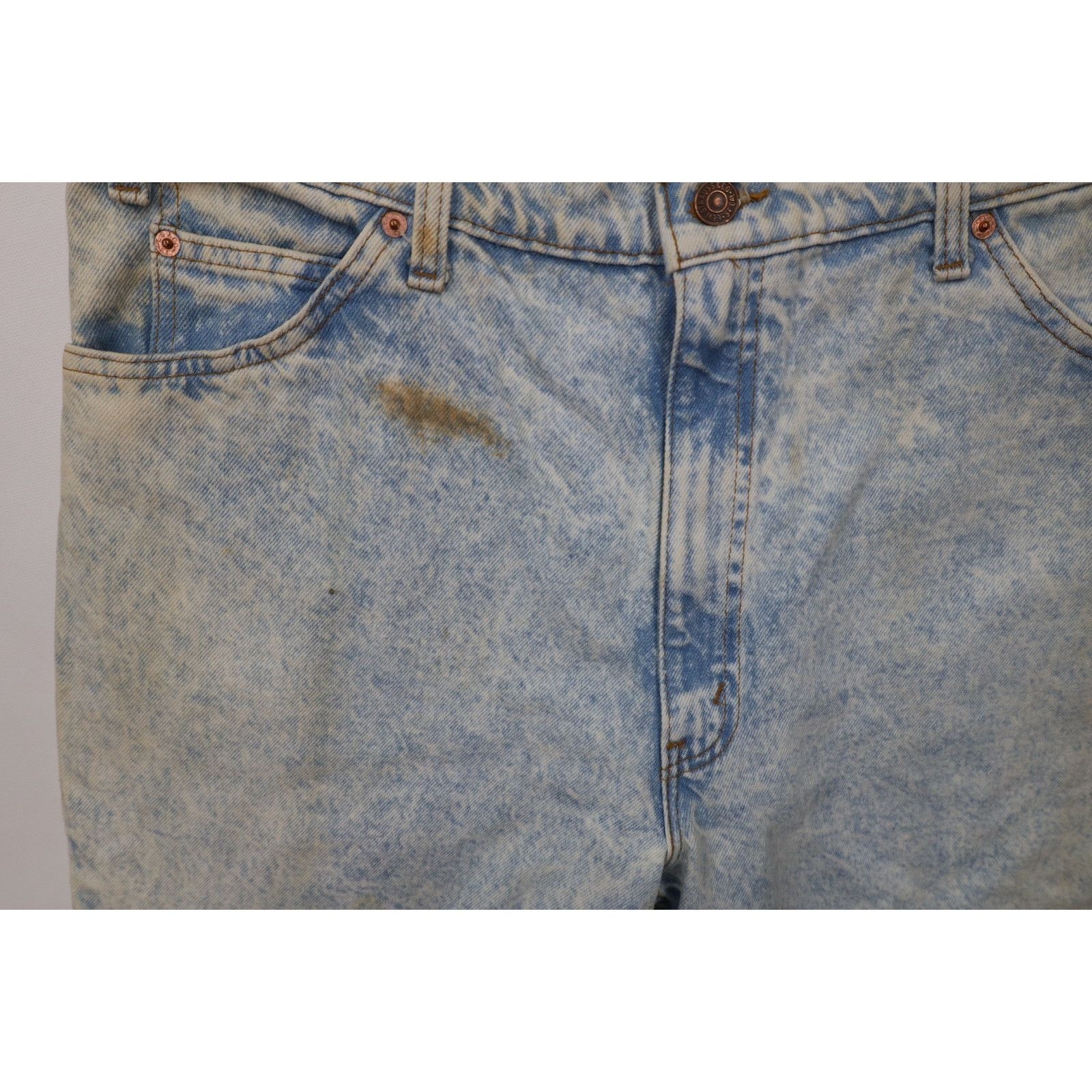 Levi's Deadstock Vintage 80s Levis 550 Orange Tab Whitewashed Jeans Size US 40 / EU 56 - 7 Thumbnail