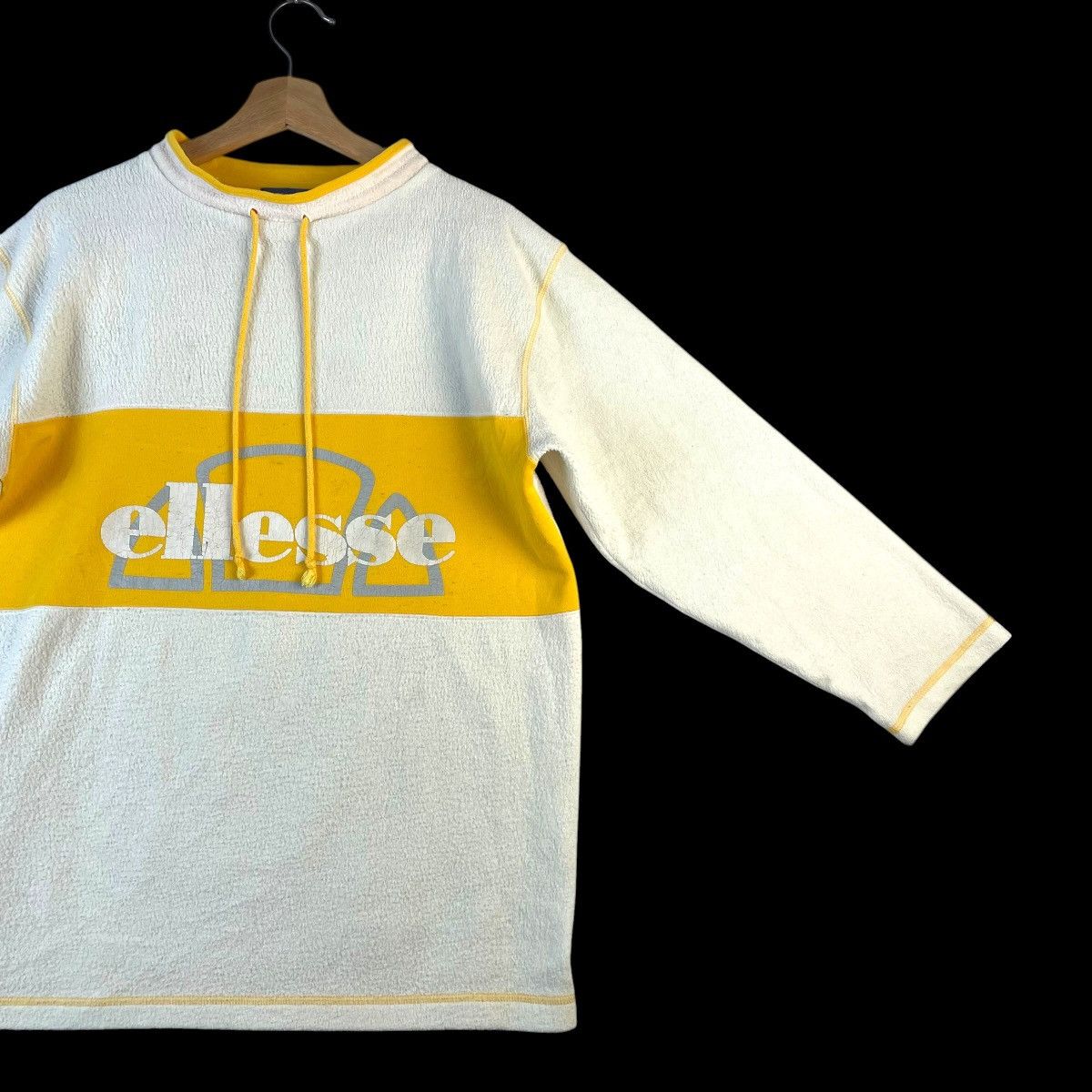 Ellesse VINTAGE 70s-80s ELLESE SPELL OUT LONG SLEEVE FLEECE SWEATER Size US L / EU 52-54 / 3 - 6 Thumbnail