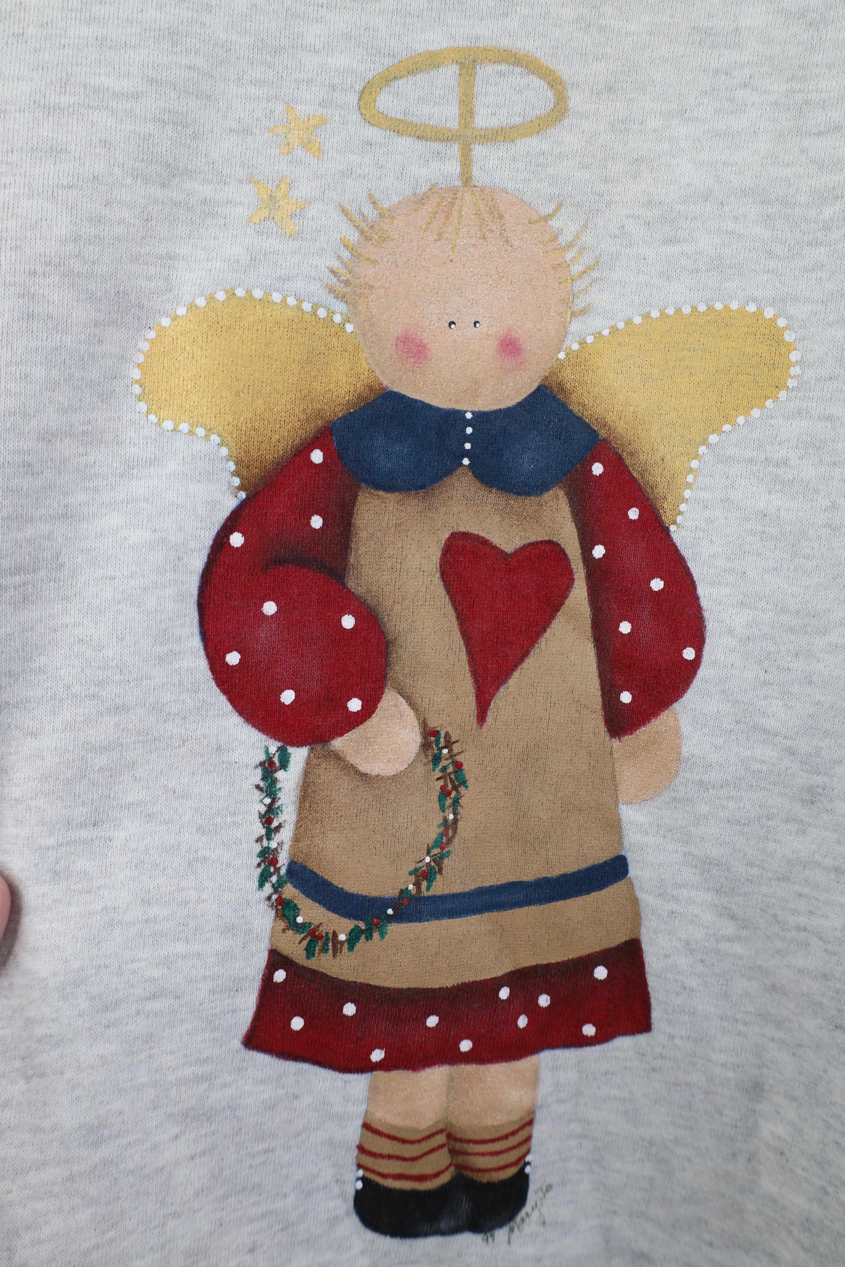 Vintage Vintage 90s Streetwear Christian Angel Crewneck Sweatshirt Size XL / US 12-14 / IT 48-50 - 4 Thumbnail