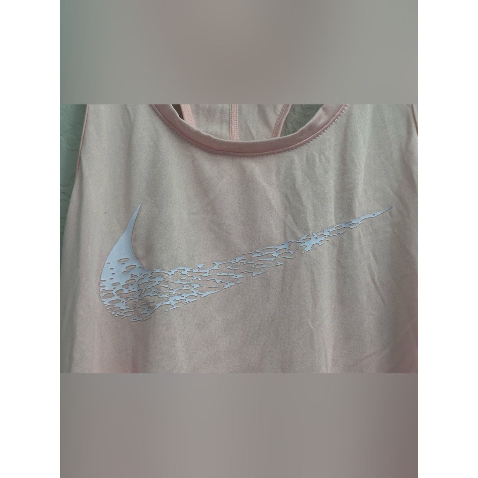 Nike Nike Dri-Fit Swoosh Racerback Tank Women Size XS Light Pink Size XS / US 0-2 / IT 36-38 - 4 Thumbnail