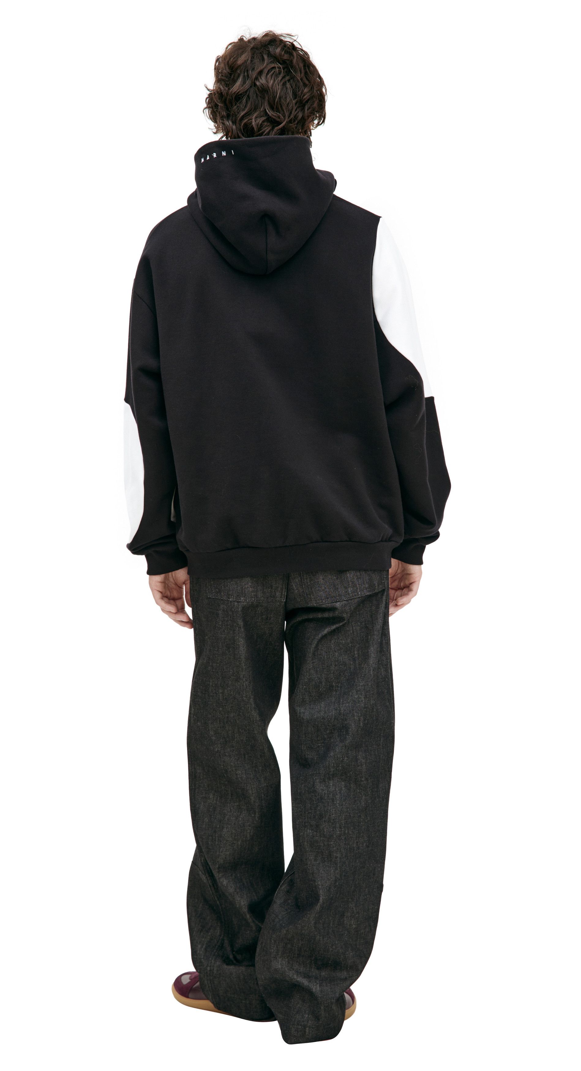 Marni o1y0225 Hoodie in Black/White Size US M / EU 48-50 / 2 - 3 Thumbnail