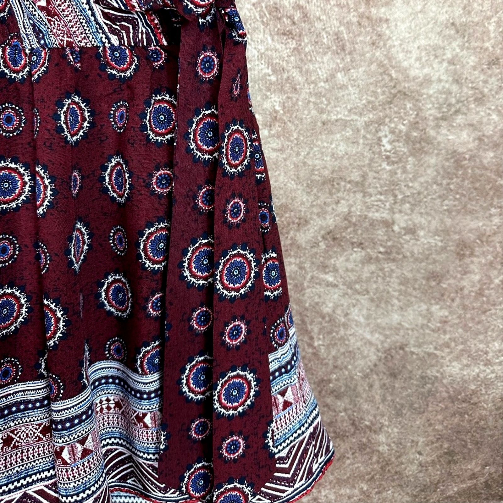 Other Band of Gypsies Paisley Romper - Burgundy - size S Size 28" / US 6 / IT 42 - 11 Thumbnail
