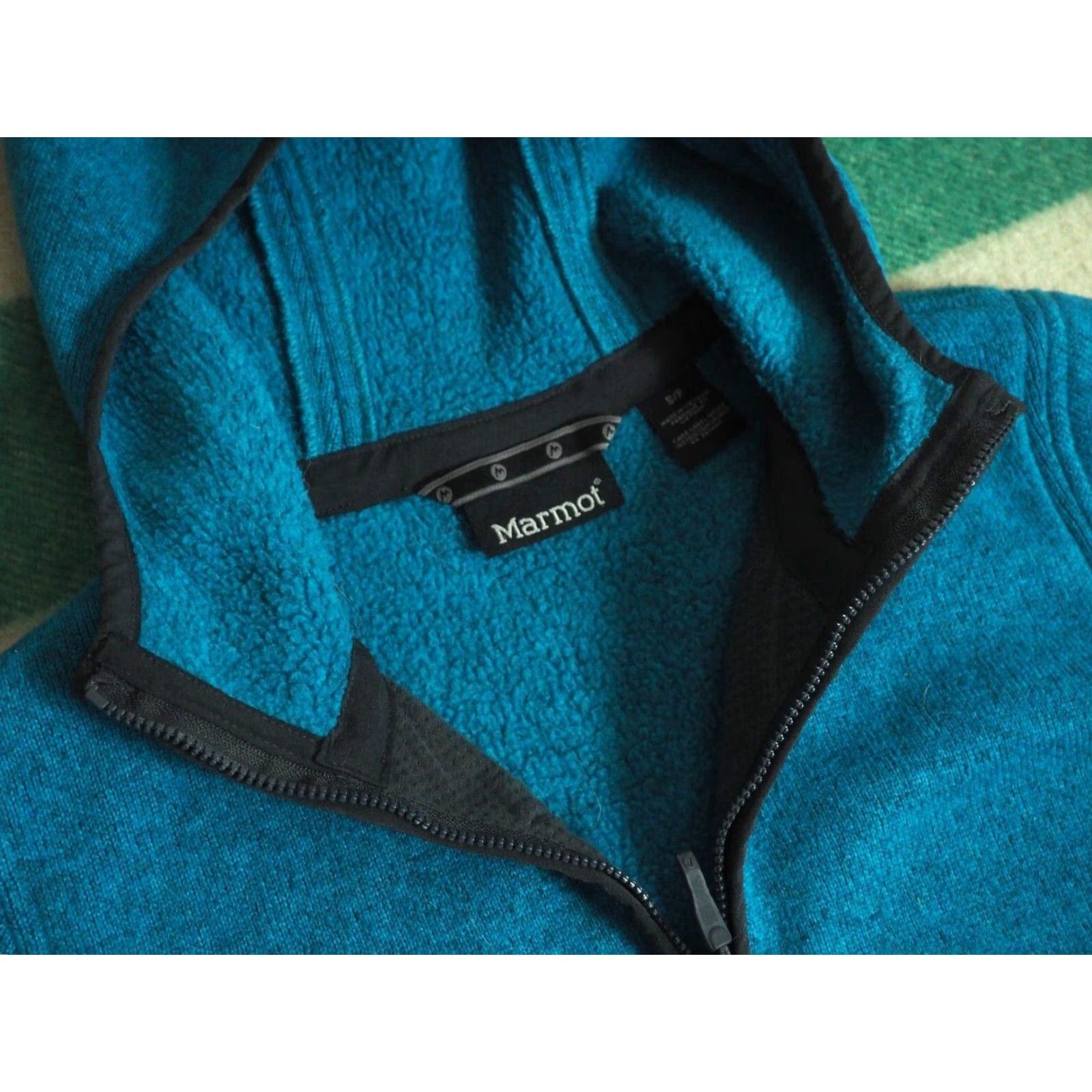 Marmot MARMOT Jacket Teal Blue Gray Fleece Full Zip Outdoor Logo Womens S Jacket Size S / US 4 / IT 40 - 6 Thumbnail