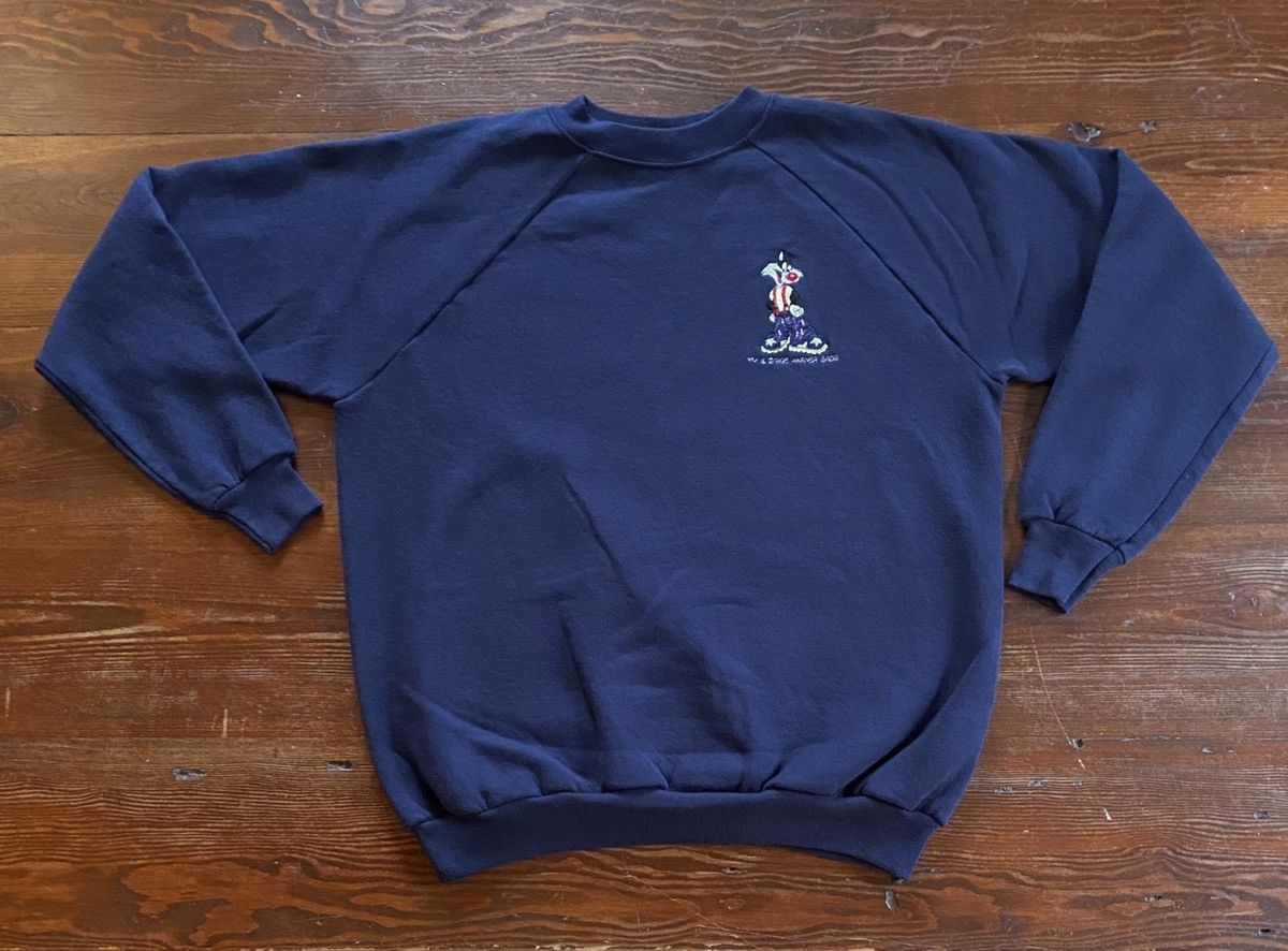 Vintage Vintage 90s Sylvester Looney Tune Raglan Crewneck Sweatshirt Size US M / EU 48-50 / 2 - 2 Thumbnail
