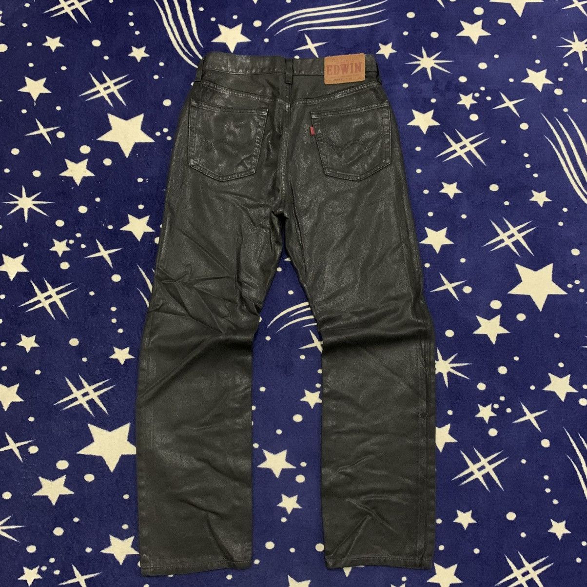 Edwin Vintage Edwin 503ZZ Waxed Jeans Black Coated Japan Denim Size US 27 - 2 Thumbnail