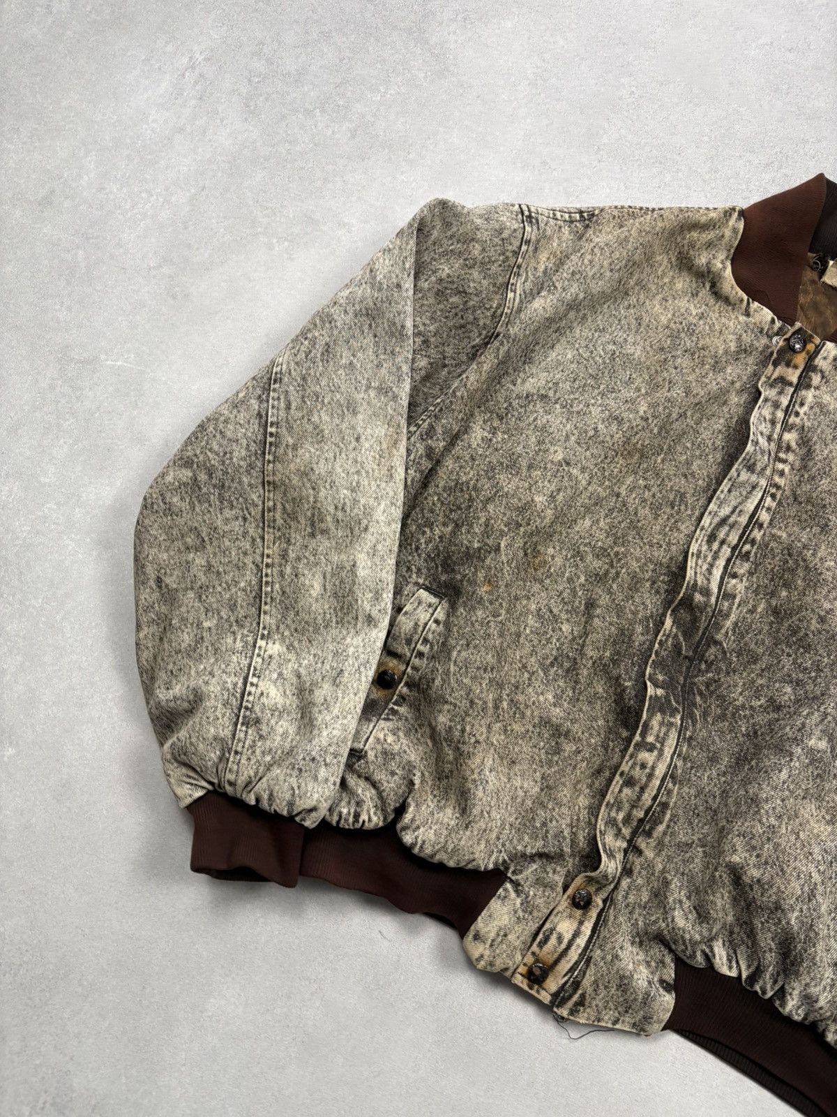 Vintage Geffen Records Unlimited Los Angeles USA Denim Bomber 80s XL Size US XL / EU 56 / 4 - 3 Thumbnail