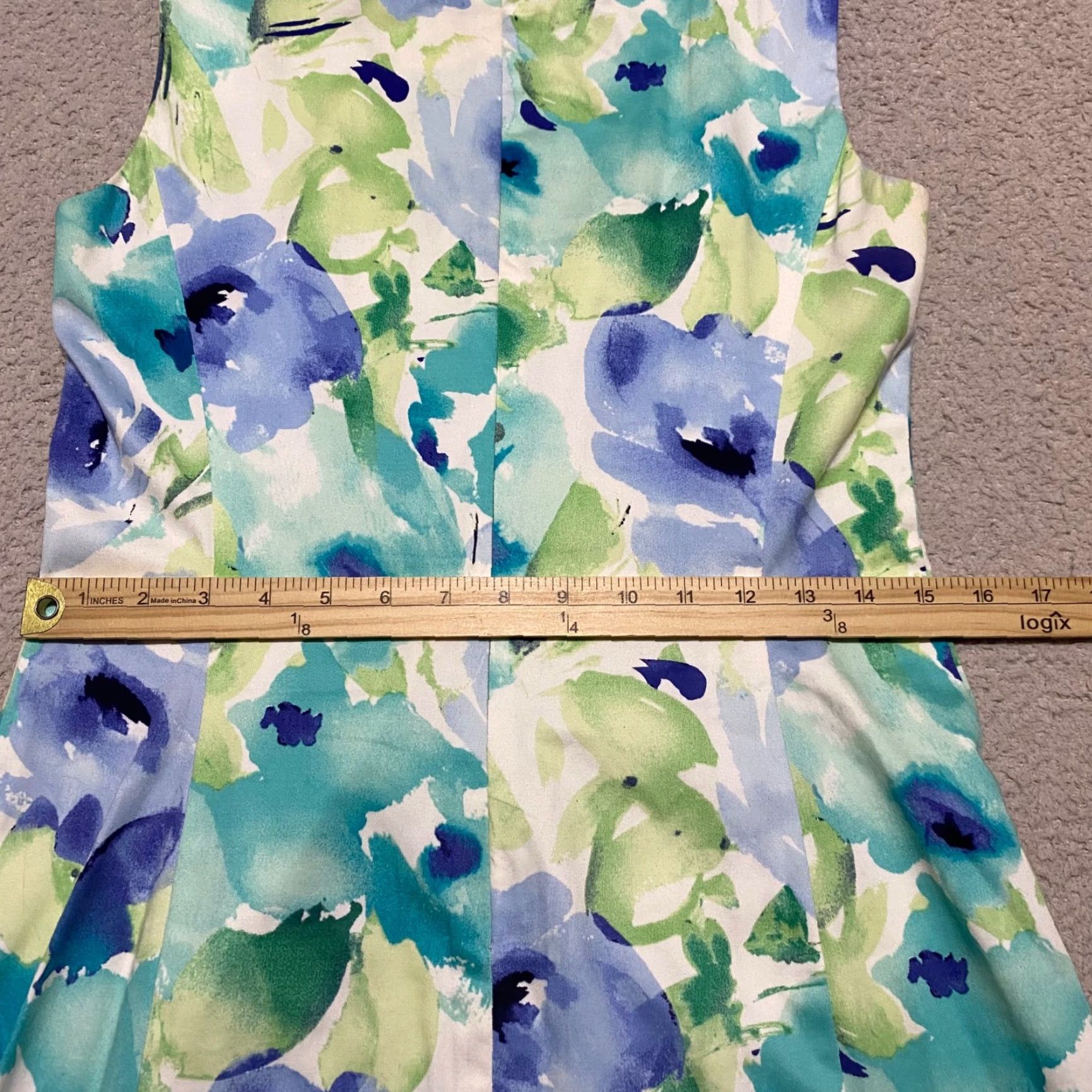 Chaps Chaps Dress Women's Multicolor Floral Sheath Sleeveless Round Neck Zip Knee Length 8 Size M / US 6-8 / IT 42-44 - 7 Thumbnail