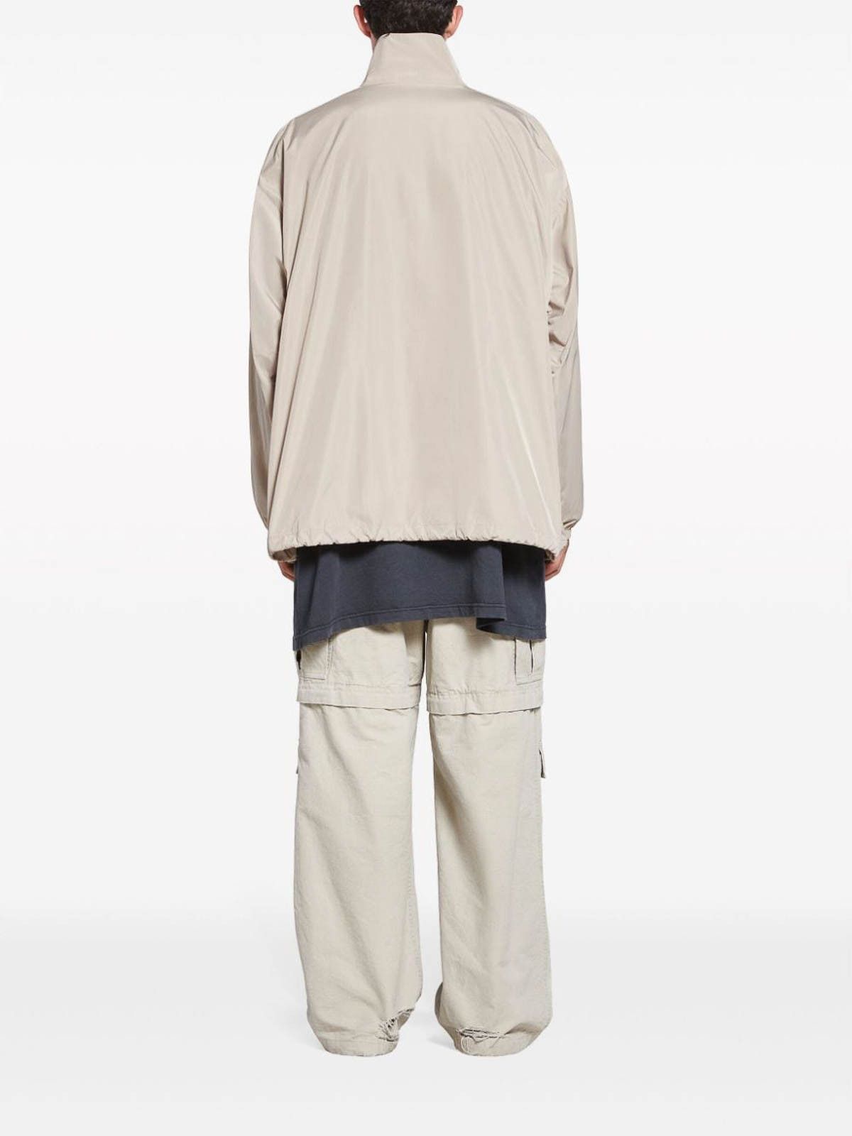 Balenciaga o1bcso1str0426 Zip-Up Jacket in Beige Size US XXS / EU 40 - 4 Thumbnail