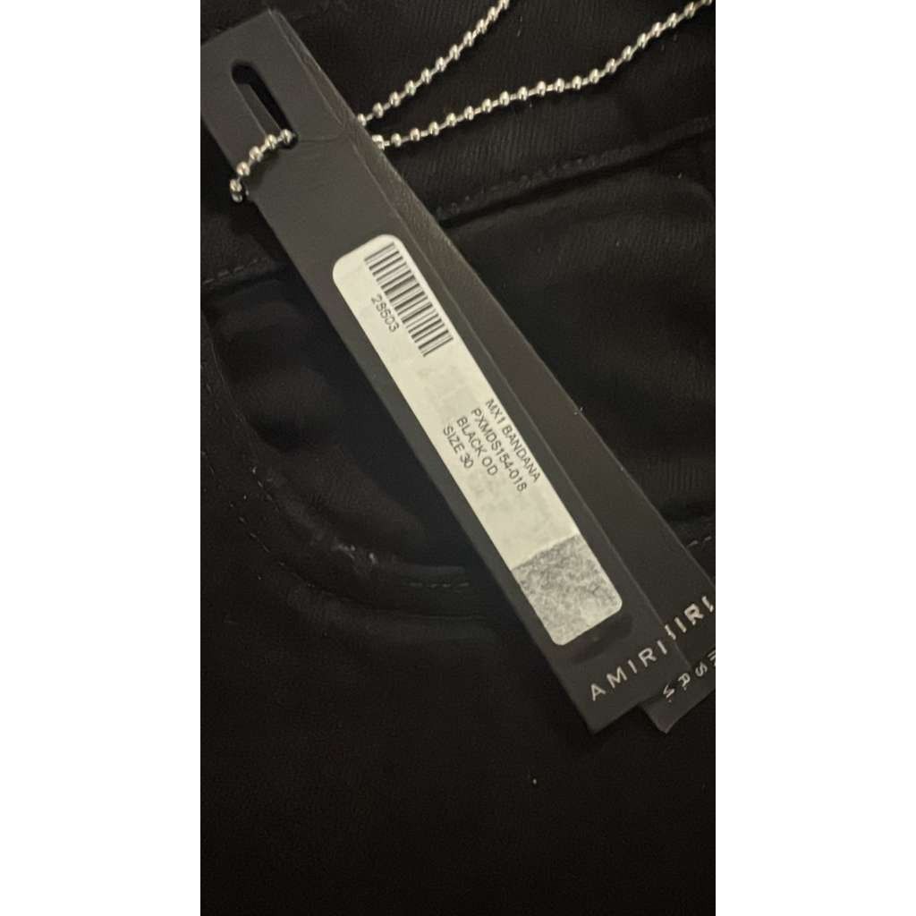 Amiri o1rshd1 Q:2 / MX1 Bandana Jeans in Black 30 Size US 30 / EU 46 - 21 Thumbnail