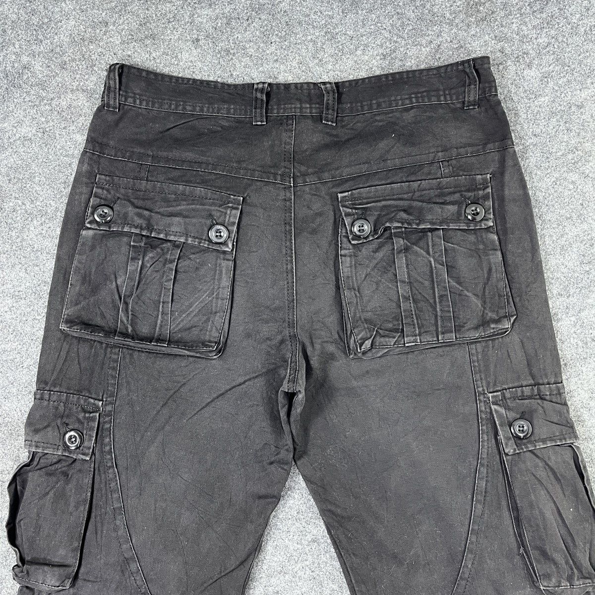 Japanese Brand Cargo Black pants Multipocket C010 Size US 34 / EU 50 - 4 Thumbnail