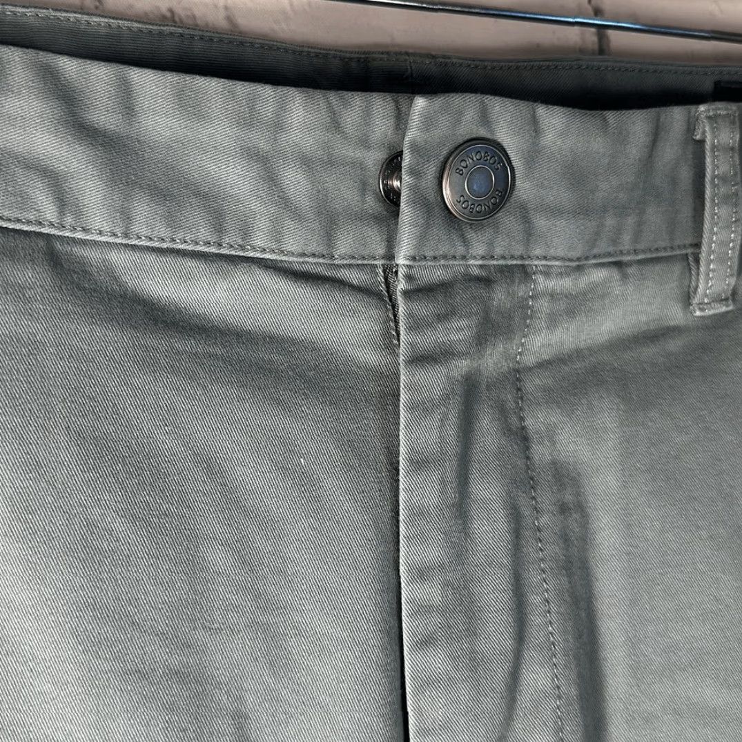 Bonobos VINTAGE Bonobos Mens Khaki Slim Green Chino Pants W34 L34 Size US 32 / EU 48 - 3 Thumbnail