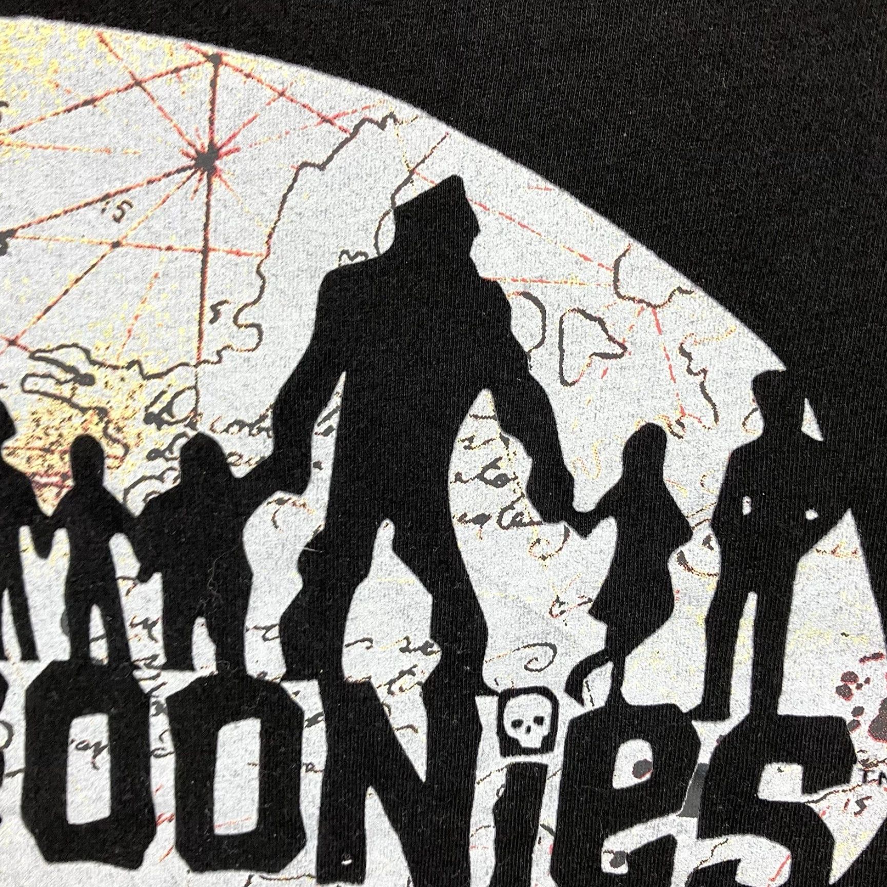 Vintage Mens Goonies T Shirt 3XL Black Skull Map Retro 80s Front Graphic Crew Neck Short Sleeve Baseball Graphic Tee Men Size US XXL / EU 58 / 5 - 5 Thumbnail