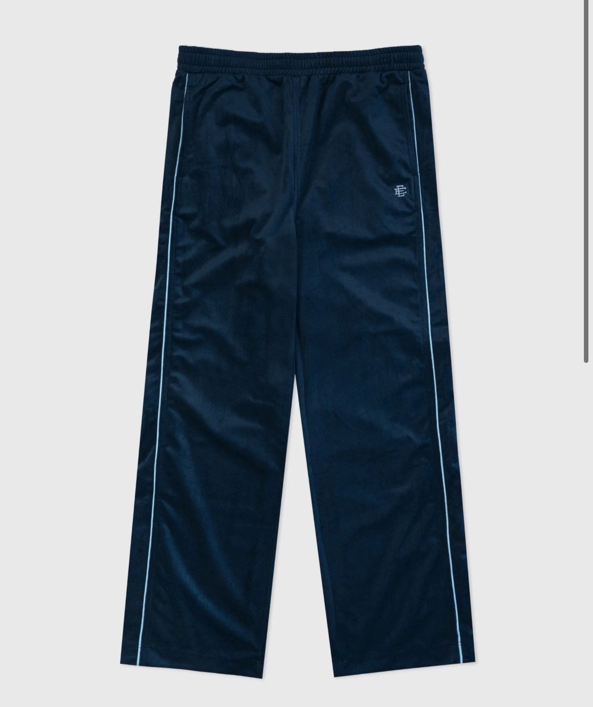 Eric Emanuel Eric Emanuel navy w baby blue trim velour sweatpants large Size US 32 / EU 48 - 1 Thumbnail