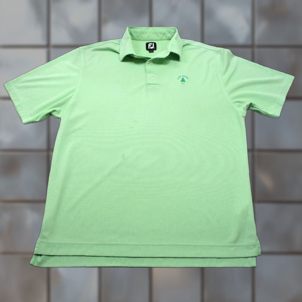 Footjoy FootJoy Polo Shirt Adult Large Lightweight Golf Mens Green Polo Short Sleeve Solid Logo Regular Vintage No Size US L / EU 52-54 / 3 - 1 Thumbnail