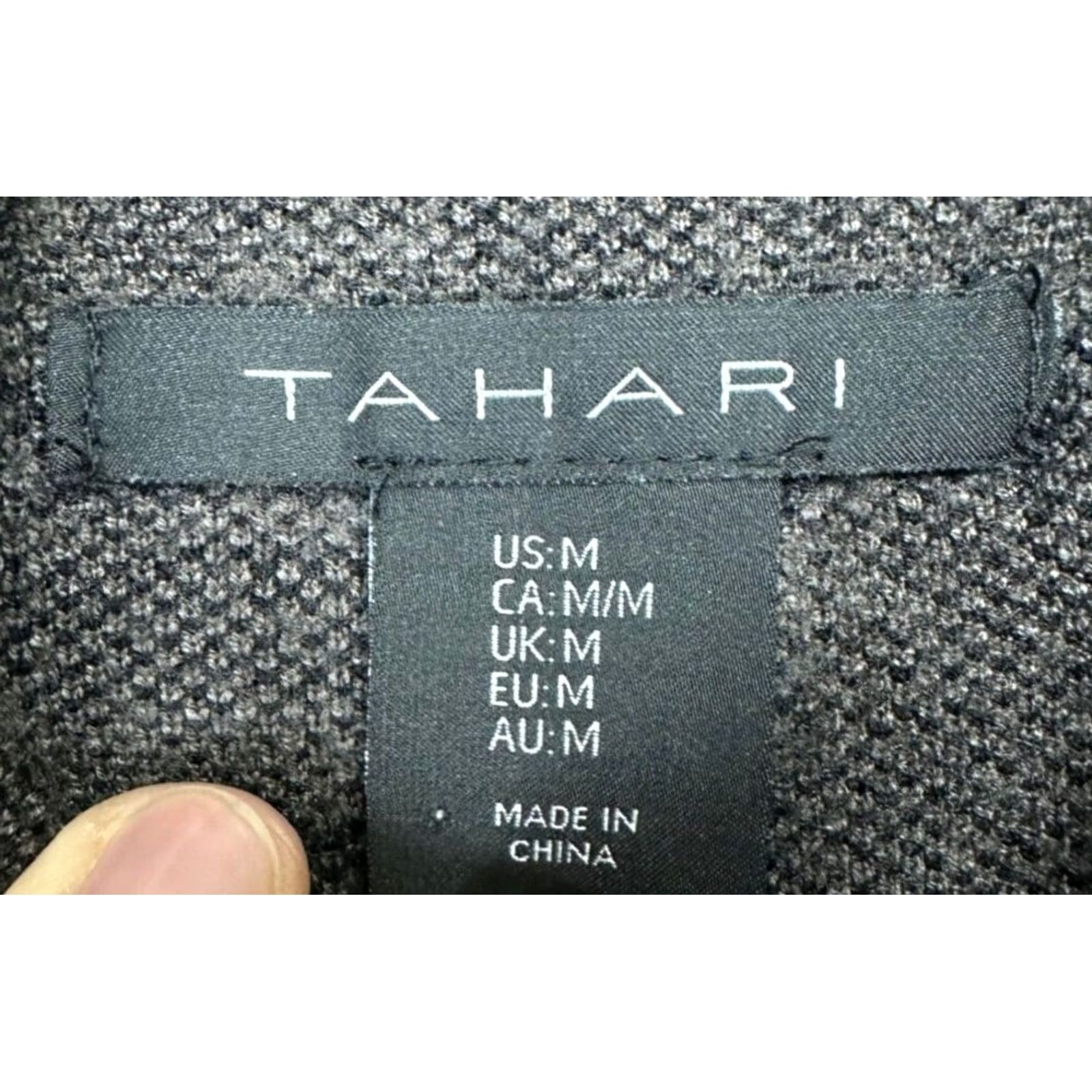 Vintage Tahari Sweater Womens Medium Grey Camo Nylon Blend Turtle Neck Sweatshirt Ladies Size M / US 6-8 / IT 42-44 - 6 Thumbnail