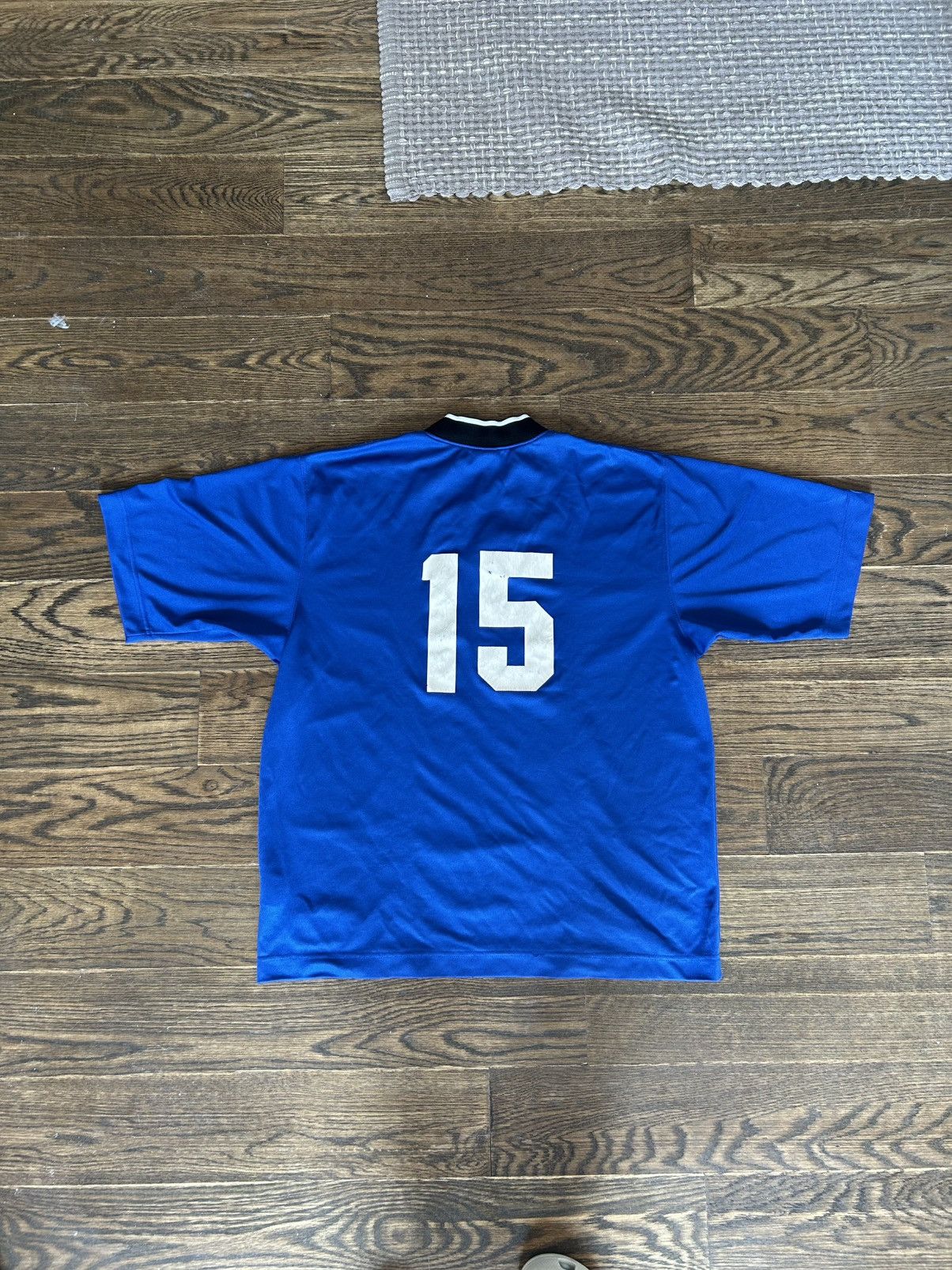 Nike Nike Middle Swoosh Soccer Jersey - Blue/Black - Late 90s - L Size US L / EU 52-54 / 3 - 2 Thumbnail