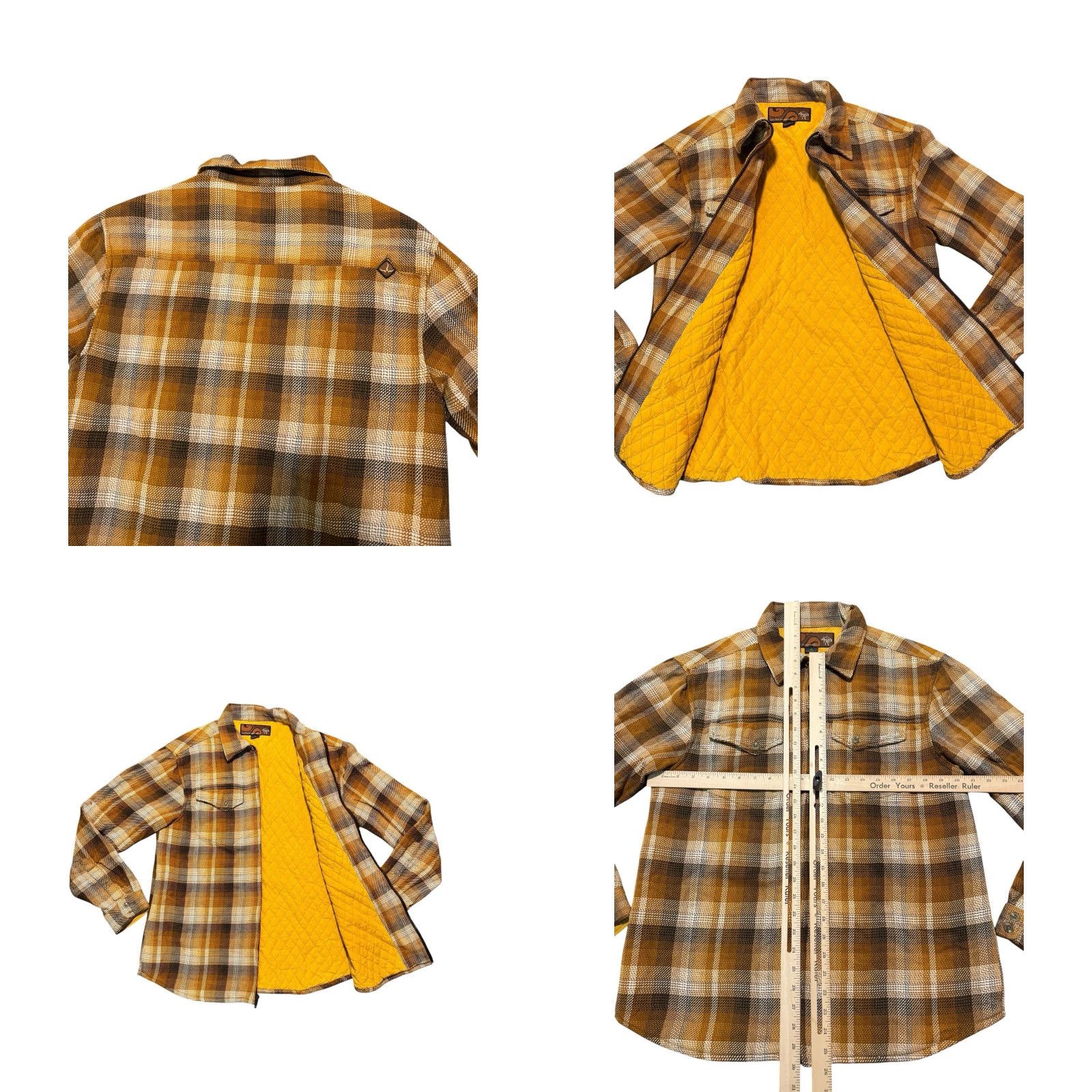Prana VINTAGE Prana Heritage Zip Flannel Shirt Jacket Prana Heritage Zip Flannel Shirt Jacket Men L Gold Plaid Shacket Workwear Size US M / EU 48-50 / 2 - 9 Thumbnail