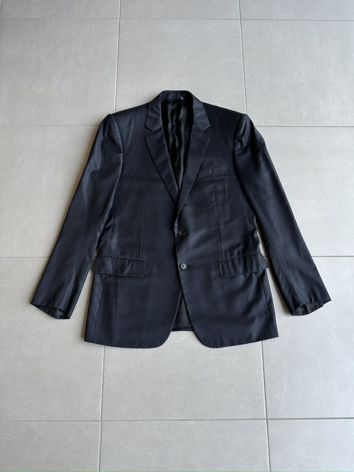 Dior × Hedi Slimane Dior Homme SS07 Glossy super 100’s wool blazer Size US M / EU 48-50 / 2 - 2 Thumbnail