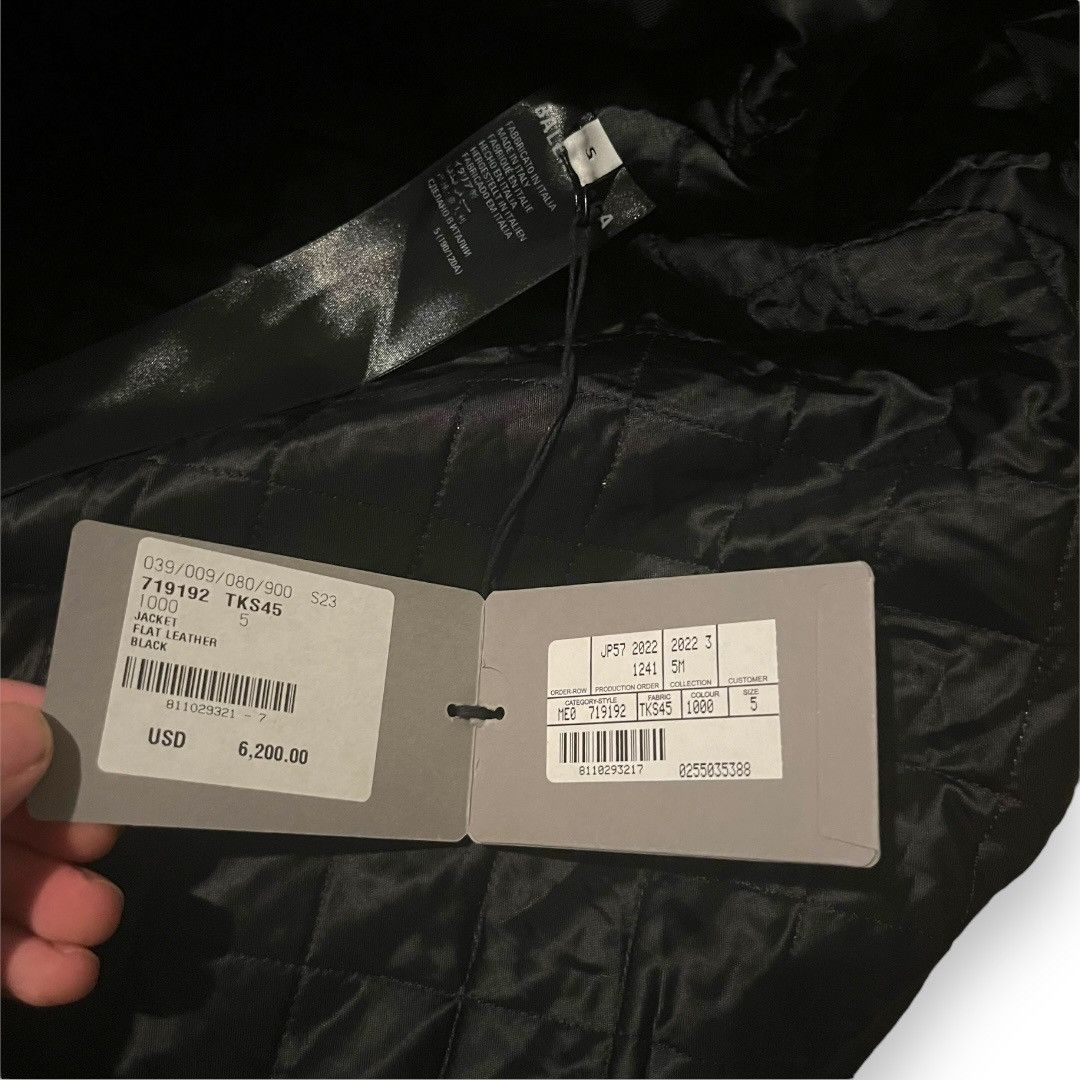 Balenciaga SAMPLE Black Hooded Leather Jacket Spring 2023 Size US XXL / EU 58 / 5 - 5 Thumbnail