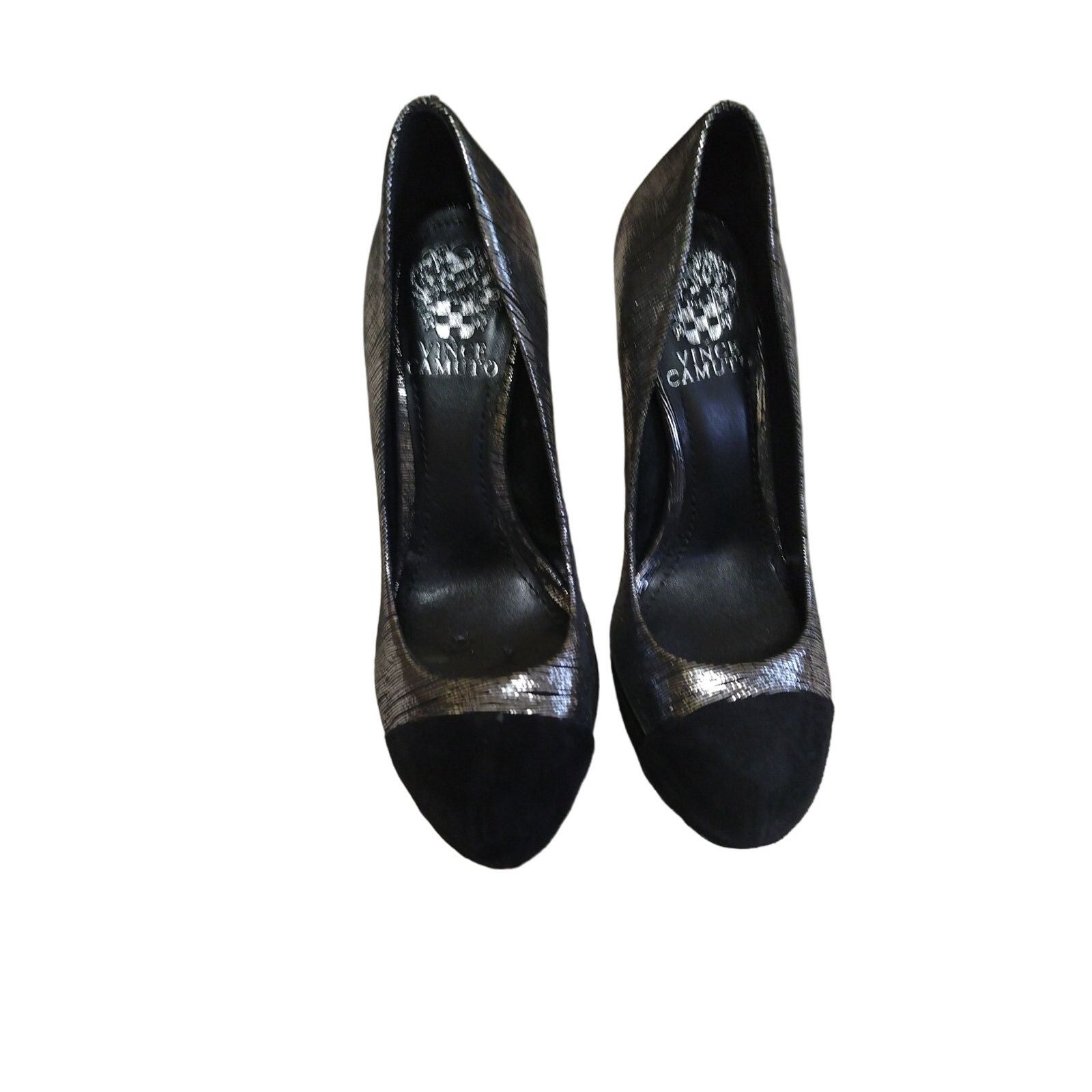 Vince Camuto Women Vince Camuto NWOT Silver and Black Platform Pumps Size US 6 / IT 36 - 1 Thumbnail