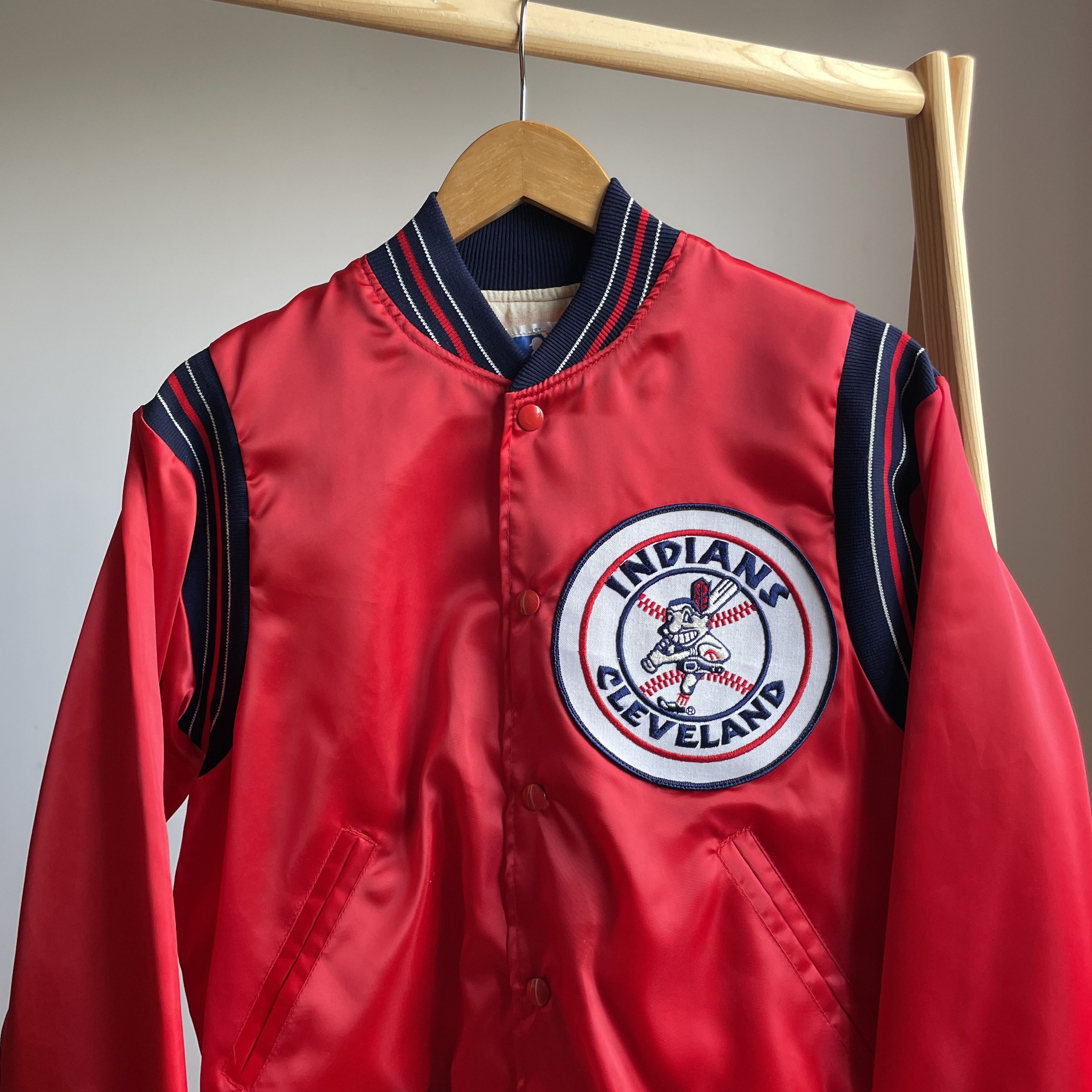Vintage Indians Cleveland MLB Vintage 70's 80's Satin Bomber Size US M / EU 48-50 / 2 - 3 Thumbnail