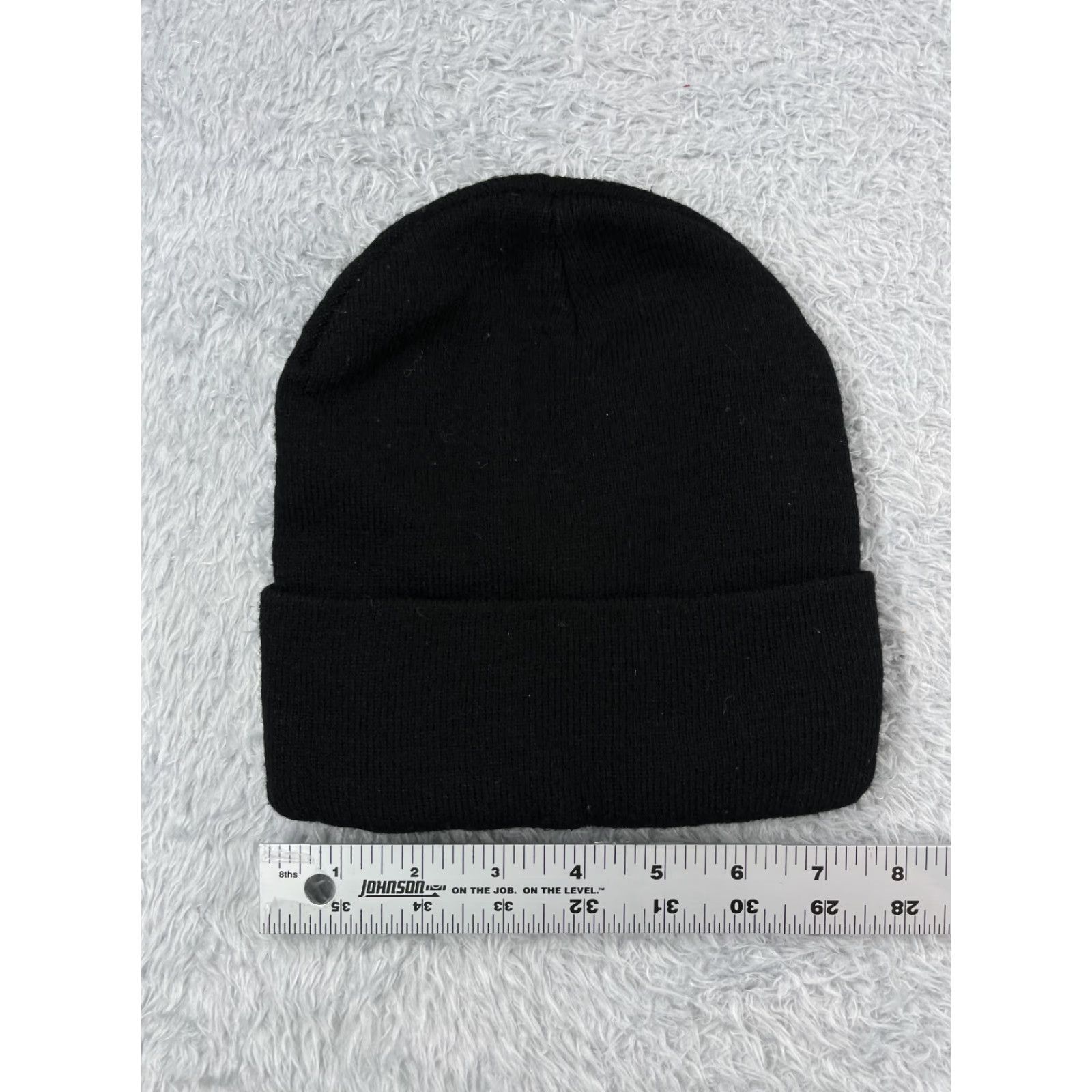 Vintage Beanie Toque Adult One Size Black 100% Acrylic Knit Hat Ski Skate Style Men Size ONE SIZE - 3 Thumbnail