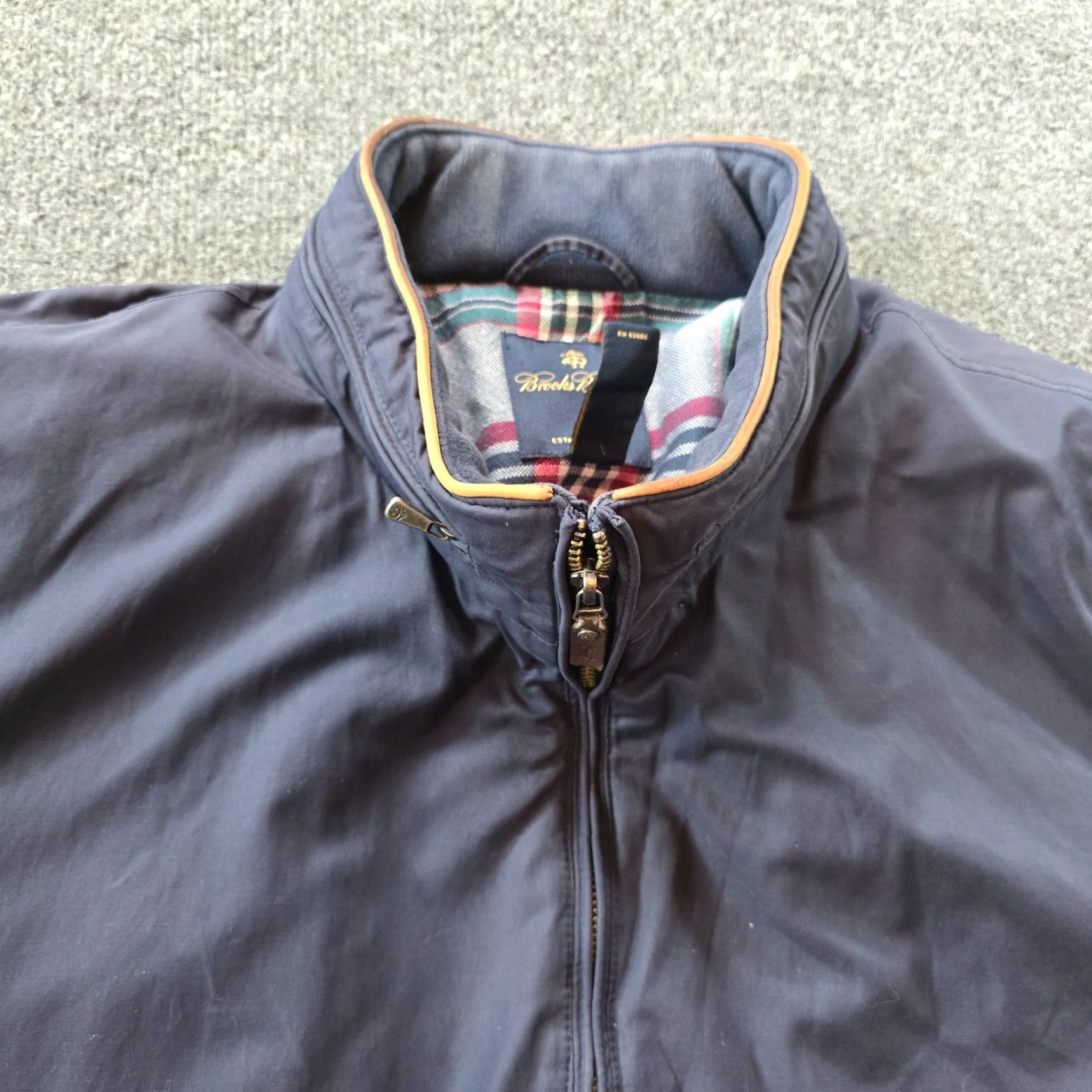 Brooks Brothers Brooks Brothers Jacket Mens 2XL Blue Nylon Hood Bomber Full Zip Classic Jacket Size US XXL / EU 58 / 5 - 2 Thumbnail