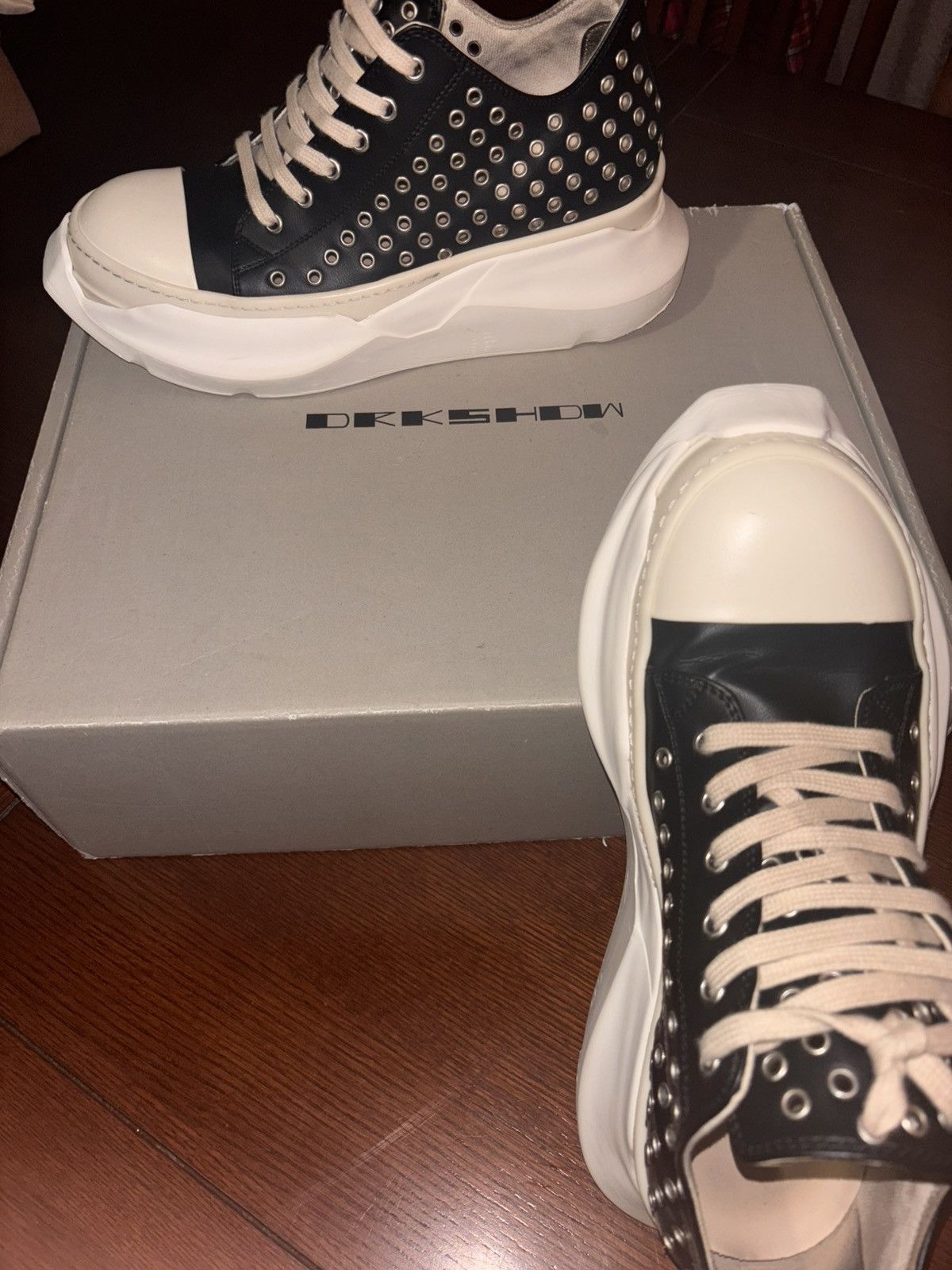 Rick Owens Drkshdw RICK OWENS DRKSHDW Black Edfu Abstract Sneakers Size 41.5 Size US 8.5 / EU 41-42 - 2 Thumbnail