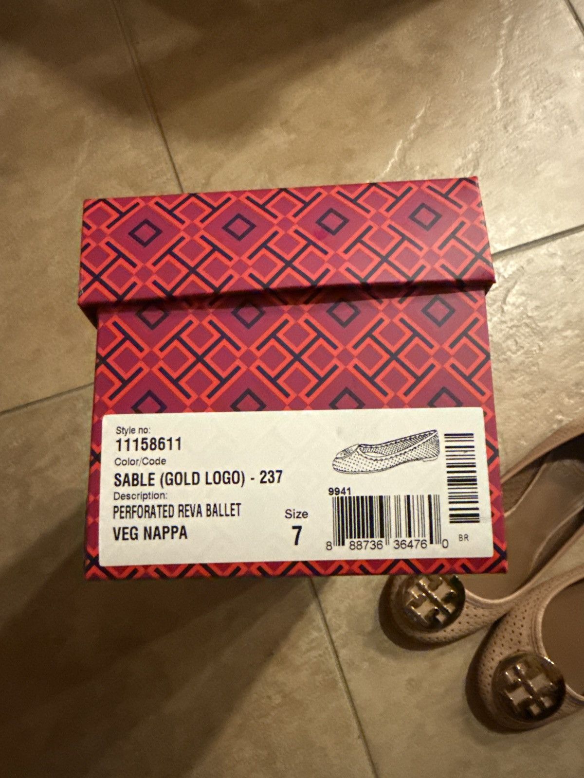 Tory Burch Tory Burch Perforated Reva Ballet Flat Size US 7 / IT 37 - 6 Thumbnail