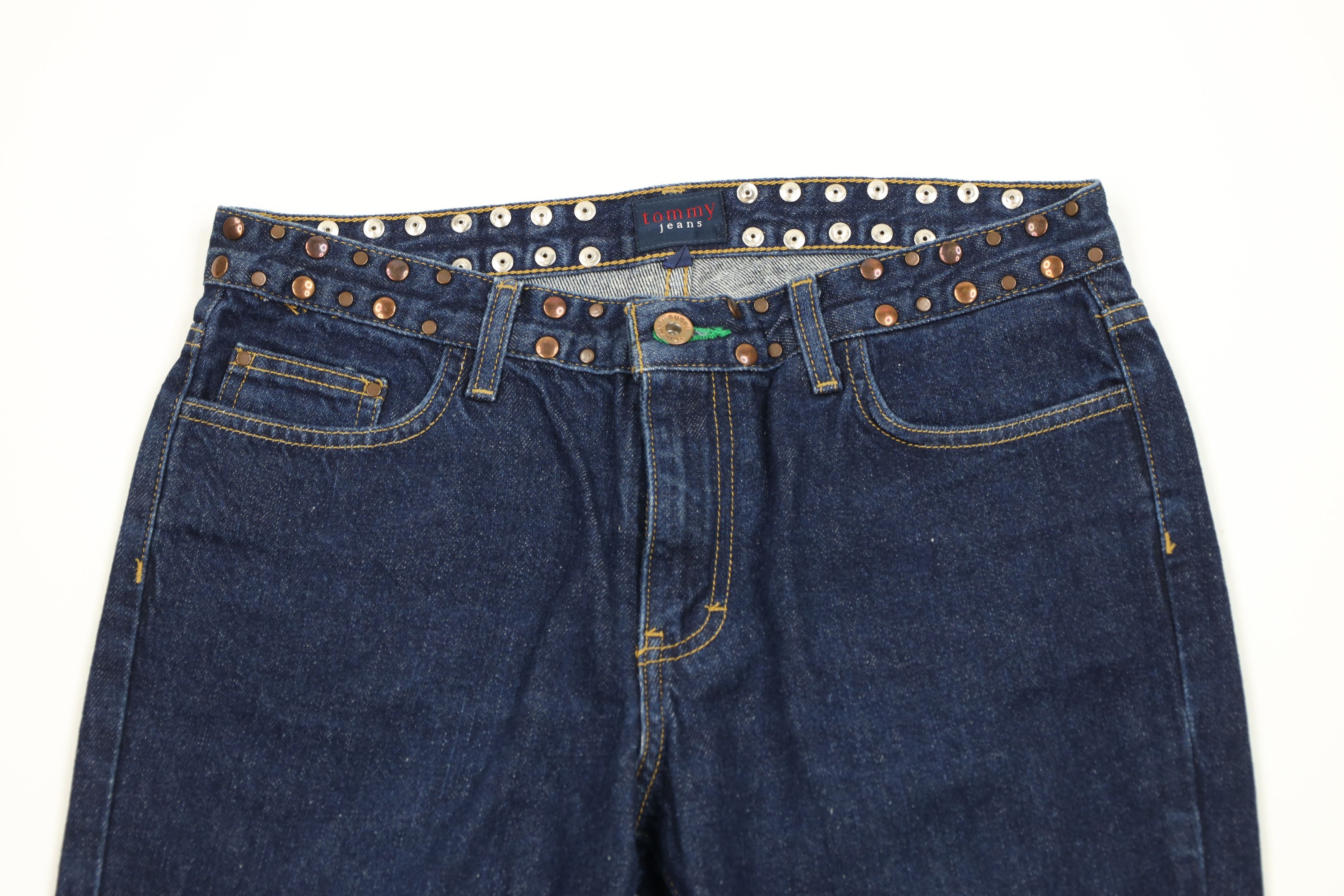 Tommy Hilfiger Vintage Y2K 2000 Tommy Hilfiger Hipster Flared Denim Jeans Size 30" / US 8 / IT 44 - 2 Thumbnail