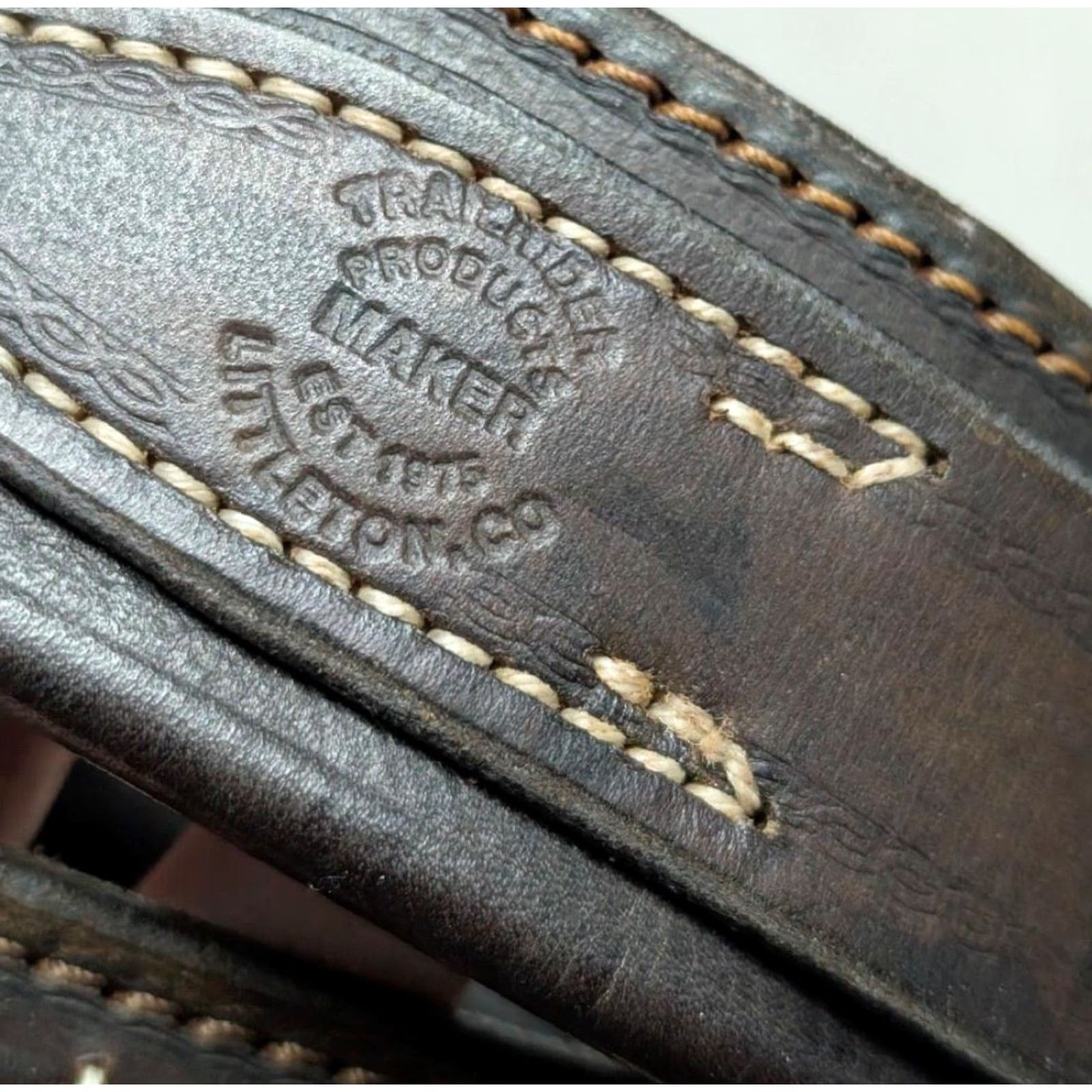 Vintage VINTAGE western belt belt brown leather cowhide Trailrider 38/40 Ranger Shotgun Cartridge Belt Mens Size 38 - 2 Thumbnail