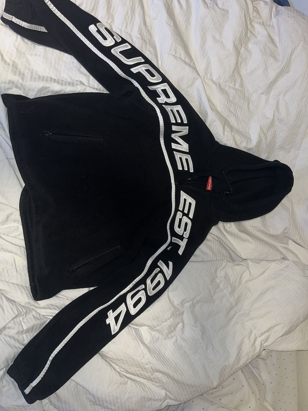 Supreme Supreme Polartec Half Zip Hoodie Black | Grailed