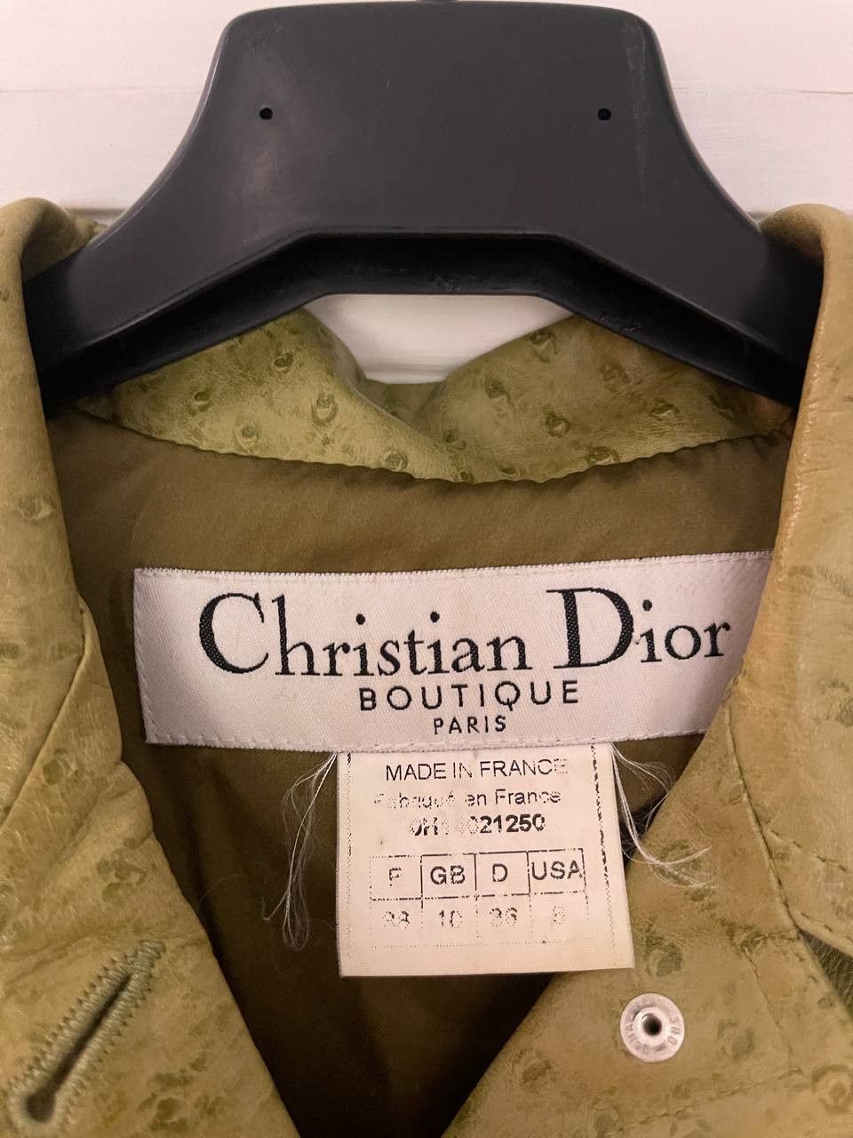 Dior FW 2000 Runway Ostrich Moto Cropped Leather Jacket Size S / US 4 / IT 40 - 5 Thumbnail