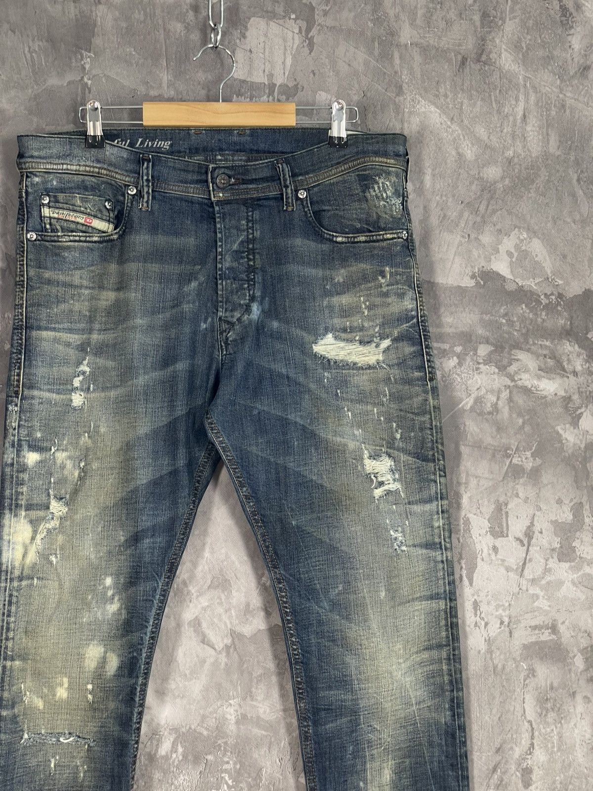 Diesel × Japanese Brand Vintage Diesel Wash Distressed Archive Y2K Jeans Size US 34 / EU 50 - 5 Thumbnail