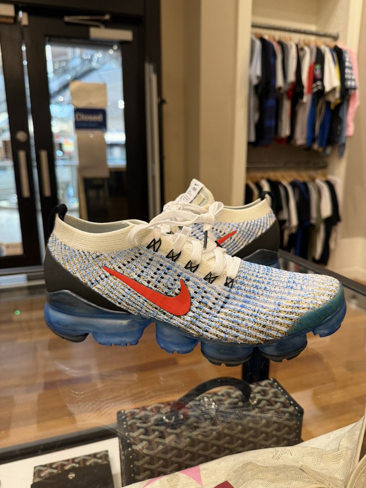 Nike Nike Air Vapormax Flyknit 3 ‘Photo Blue Club Gold’ Size US 9.5 / EU 42-43 - 1 Thumbnail