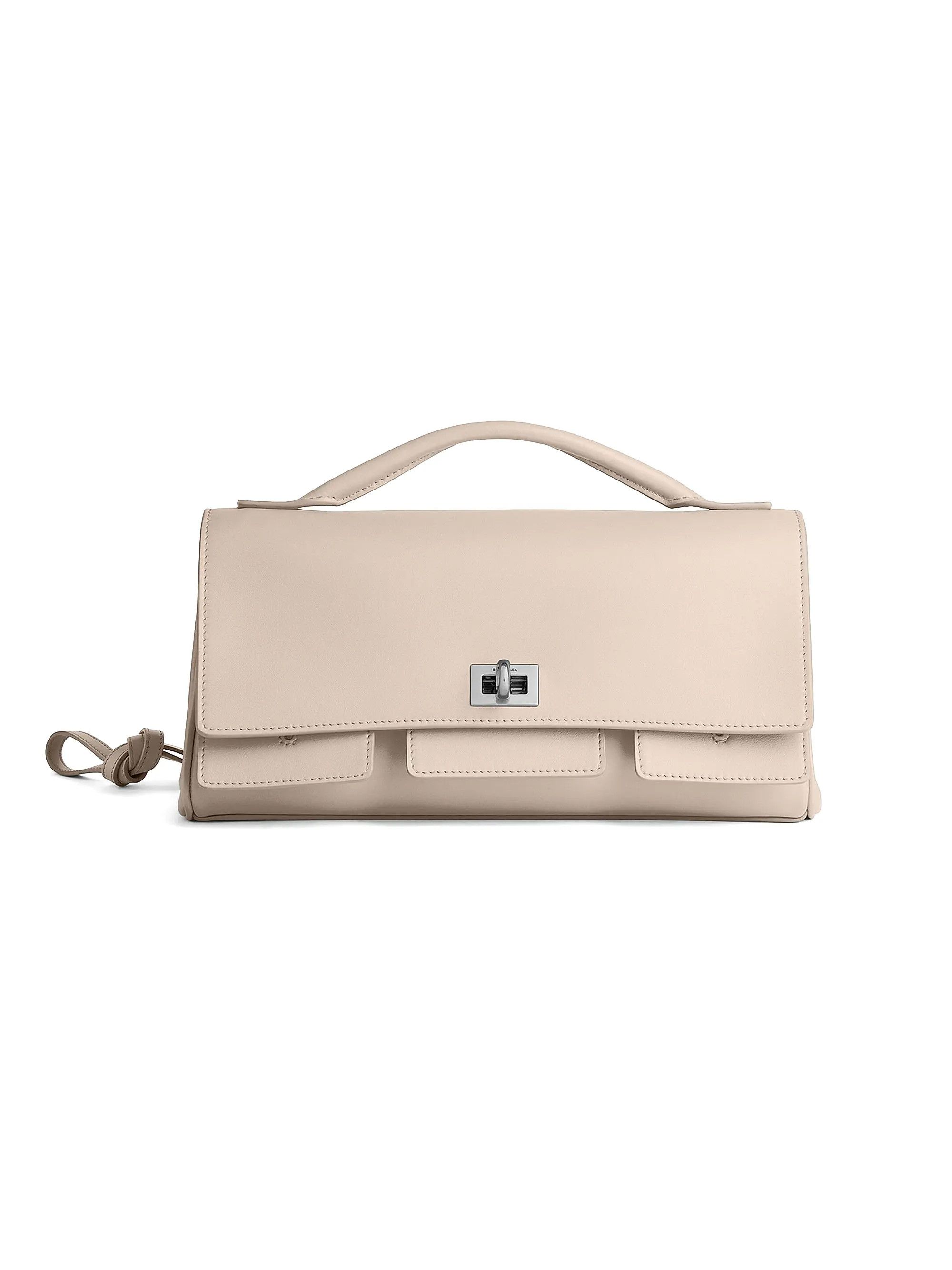 Balenciaga os11x0126 Size: OS / Bel Air Small Clutch on Strap in Beige Size ONE SIZE - 1 Thumbnail