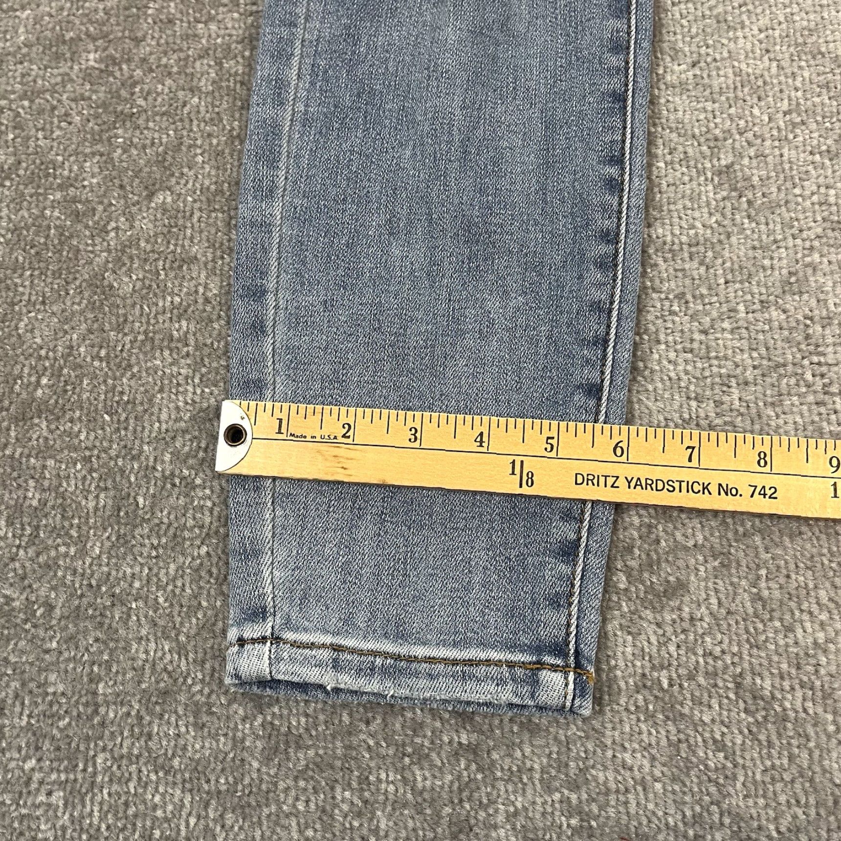 Denime JUDY BLUE Jeans Womens 13/31 Skinny Jeans Medium Blue Denim Distressed Classic 5-Pocket Womens Jeans Size 4XL / US 24-26 - 7 Thumbnail