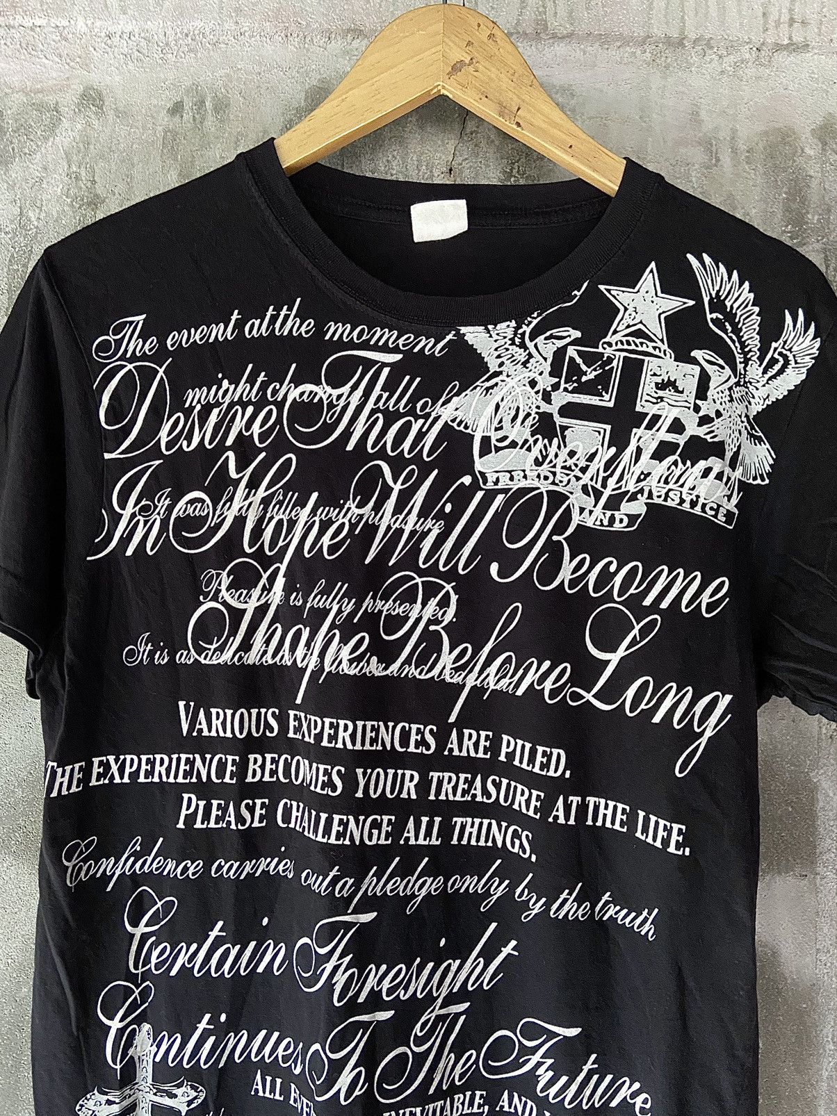 20471120 DESIRE THAT IN HOPE WILL BECOME SHAPE BEFORE LONG TEE Size US M / EU 48-50 / 2 - 4 Thumbnail