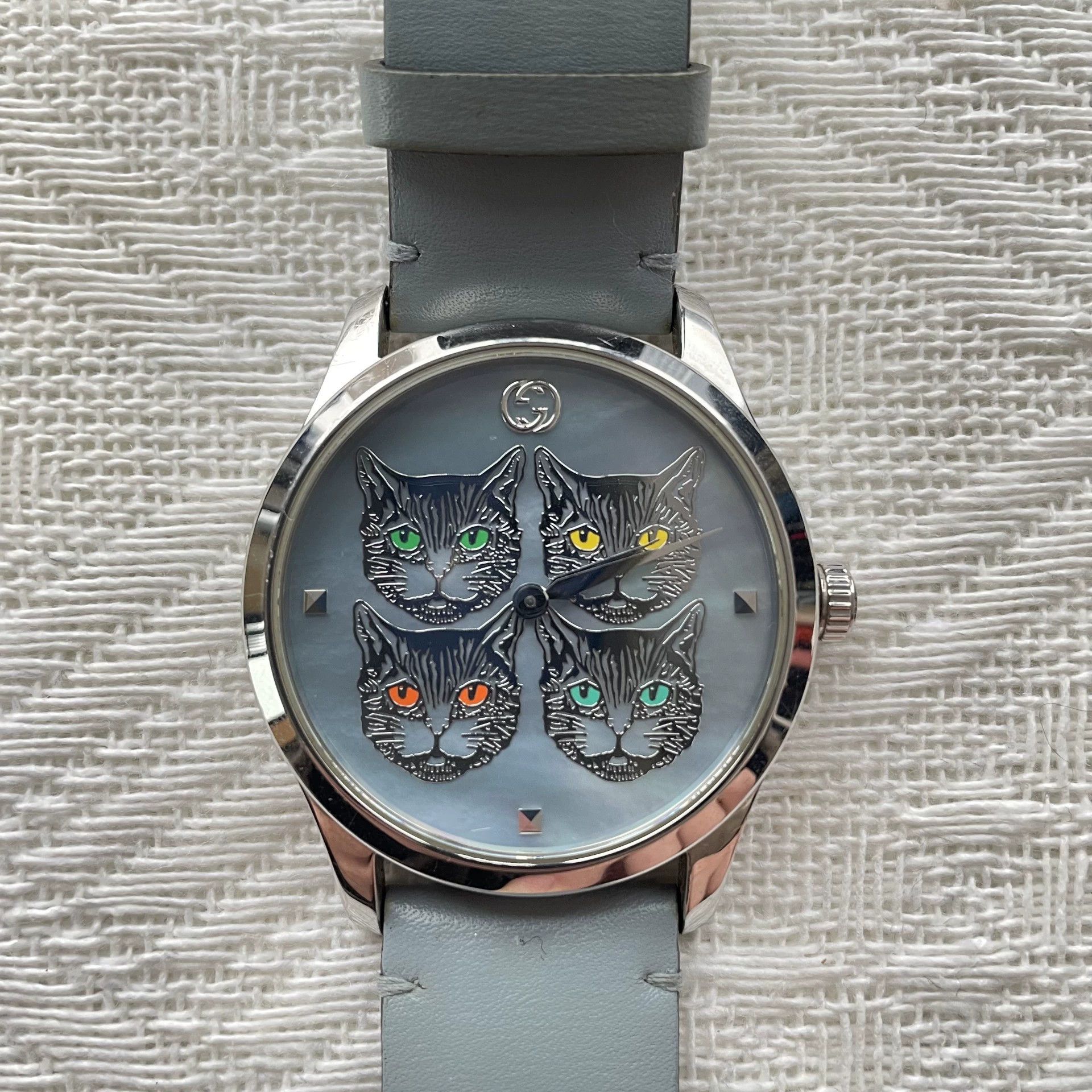 Gucci Gucci G-Eternity Quartz 95 New Unisex 38mm Leather Size ONE SIZE - 4 Thumbnail