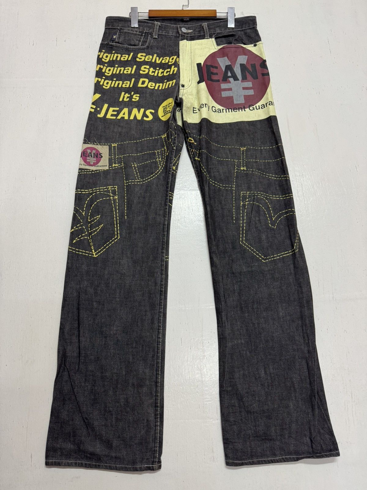 Japanese Brand × Vintage Yen japanase jeans Size US 36 / EU 52 - 1 Thumbnail