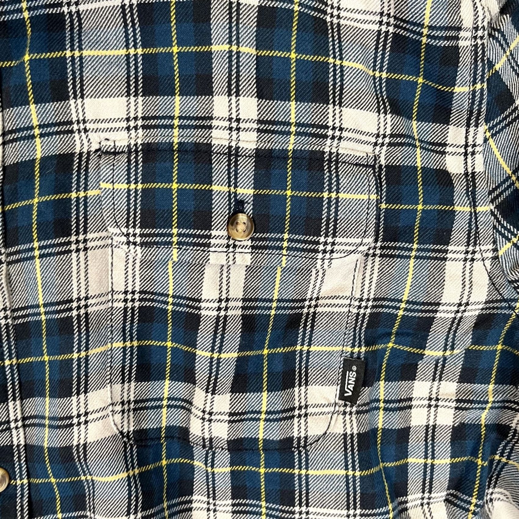 Vans Vans Shirt Mens XL Blue Plaid Classic Flannel Long Sleeve Button Front Casual Size US XL / EU 56 / 4 - 2 Thumbnail