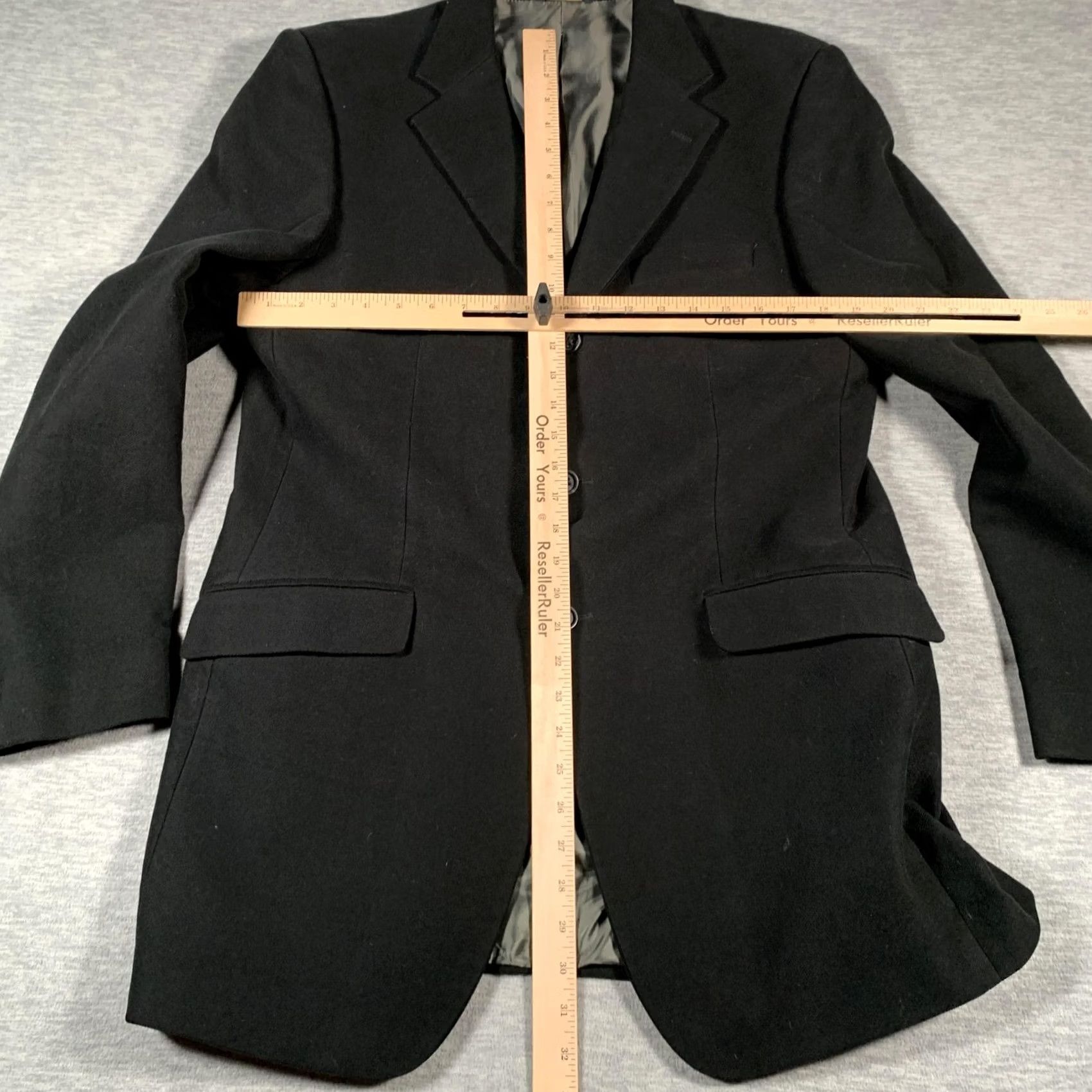 Banana Republic Banana Republic Blazer Mens 42L Black Cotton Stretch Sport Coat Long Jacket Size 42R - 5 Thumbnail