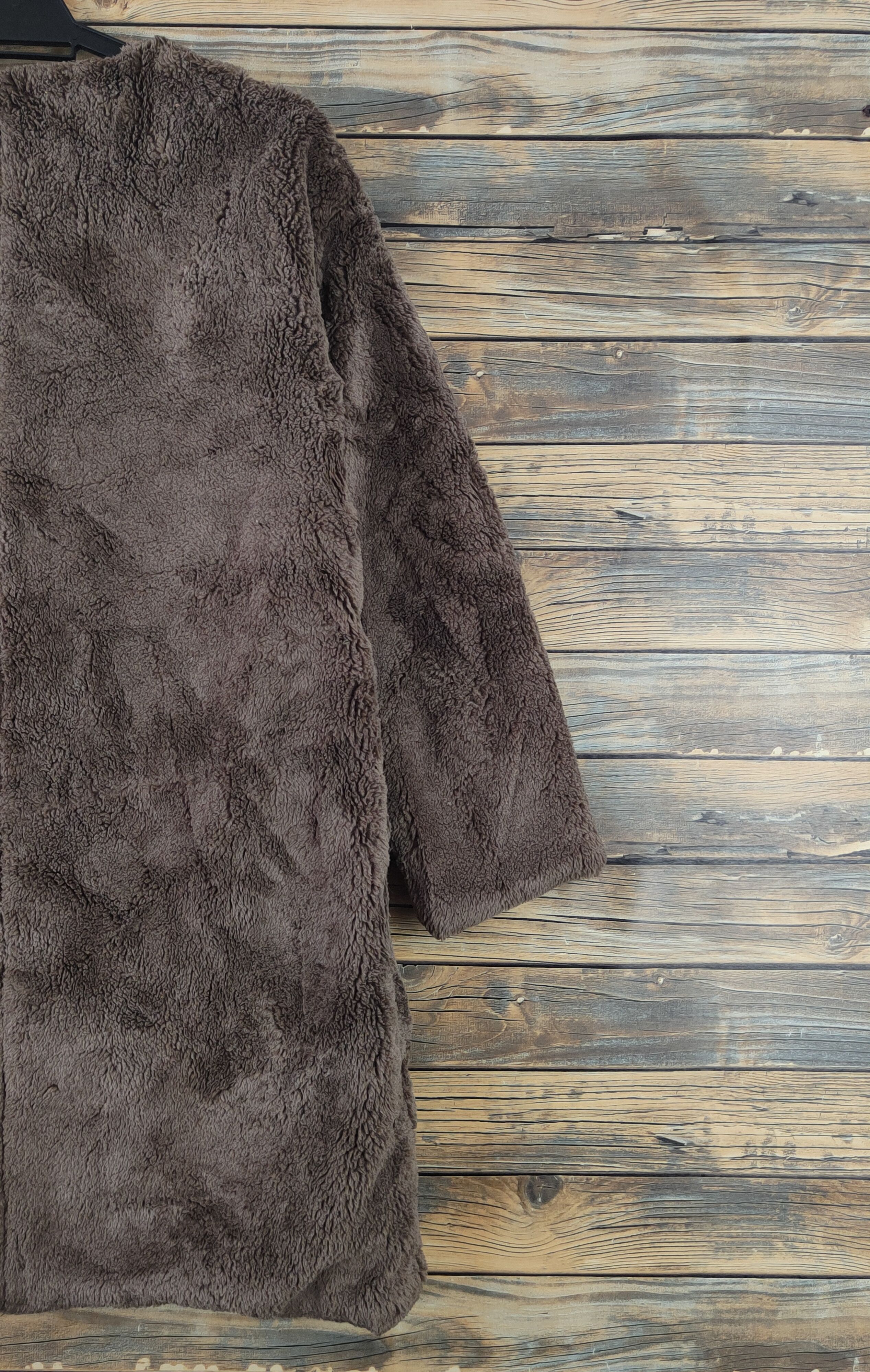 Japanese Brand × Vintage Back Number Dark Brown Fur Faux Sweater Coats Size M / US 6-8 / IT 42-44 - 9 Thumbnail