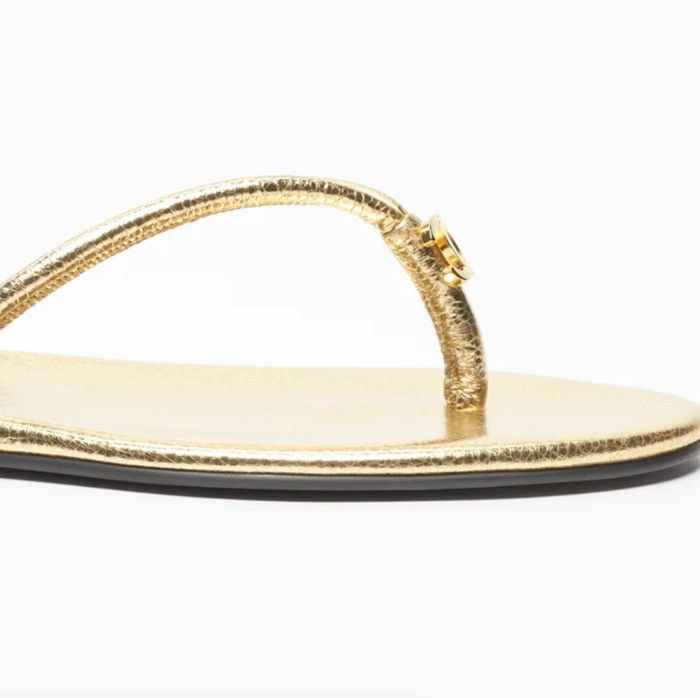 Chanel os11x0426 Thong Sandals in Gold Size US 11.5 / IT 41.5 - 2 Thumbnail
