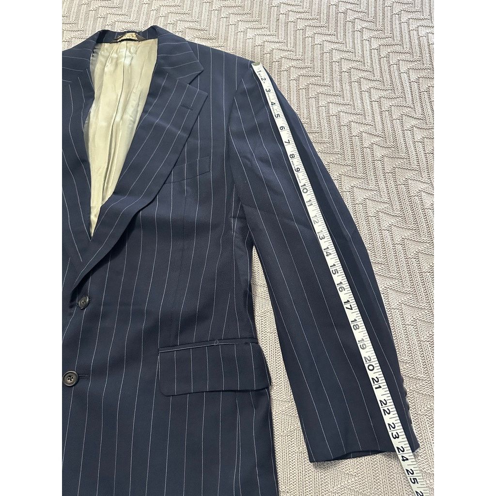 Paul Stuart Paul Stuart navy pinstripe two button wool suit size 41L Size 40L - 10 Thumbnail