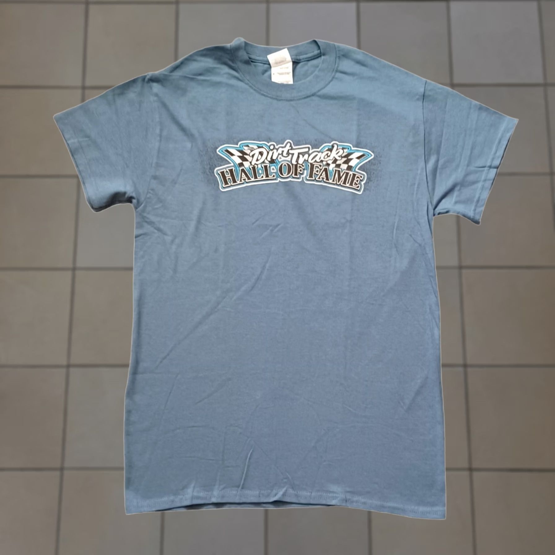 Gildan VINTAGE Dirt Track Hall Of Fame Mens T Shirt Small Gray Graphic Short Sleeve Size US S / EU 44-46 / 1 - 1 Thumbnail