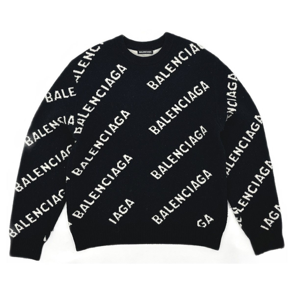 Balenciaga Balenciaga Allover Logo Crewneck sweater Size M / US 6-8 / IT 42-44 - 1 Thumbnail
