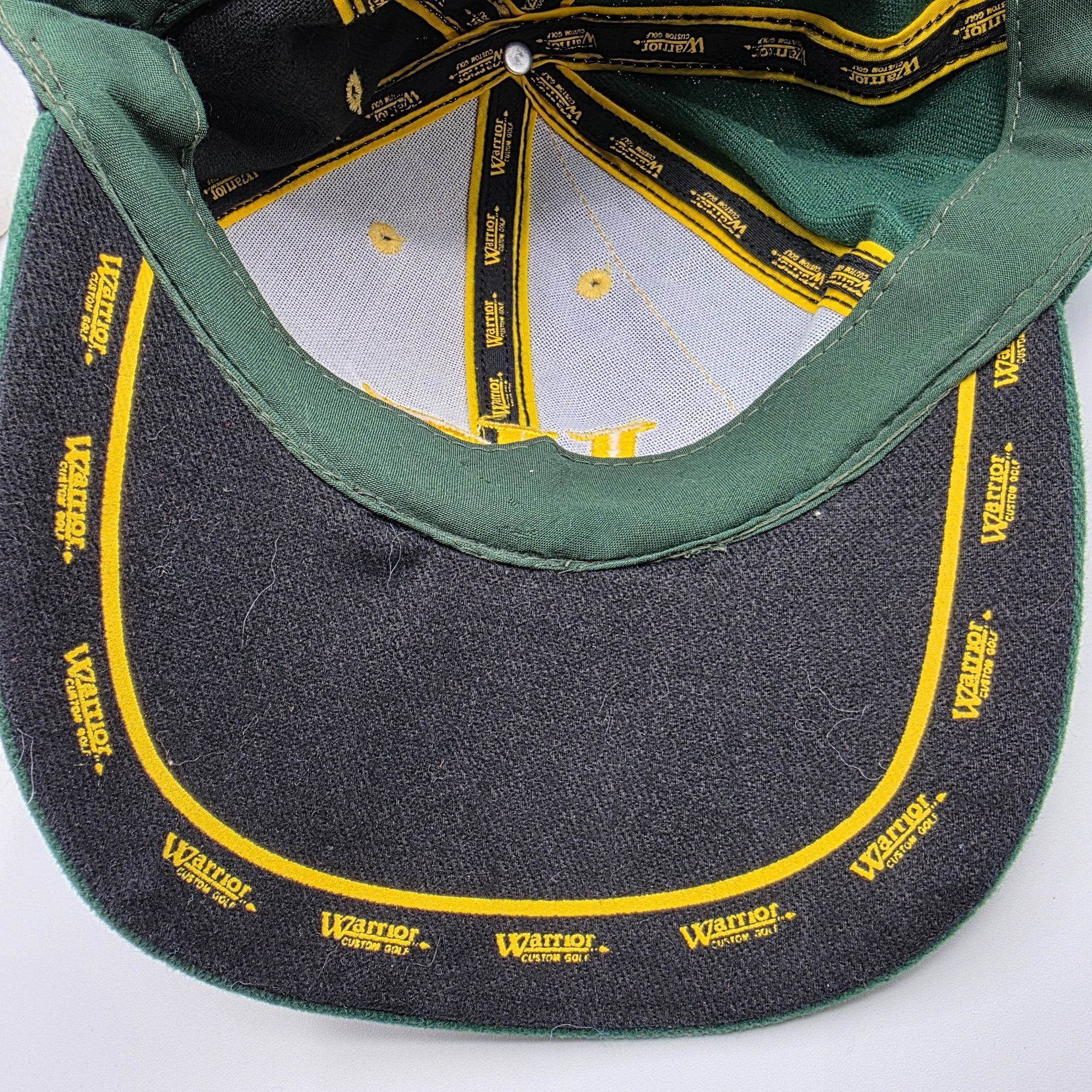 Other Warrior Custom Golf Adults Black Green Gold Hat Cap Baseball Size ONE SIZE - 8 Thumbnail